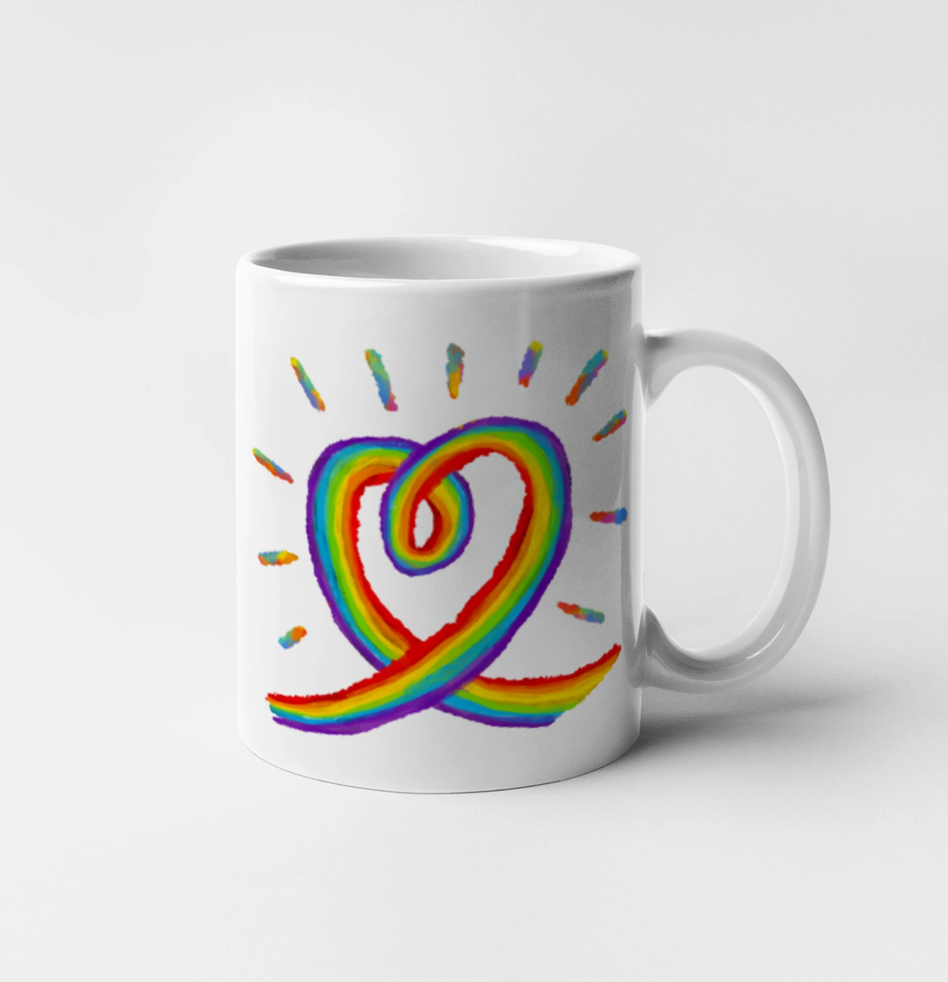 Srdce pride duha kreslená