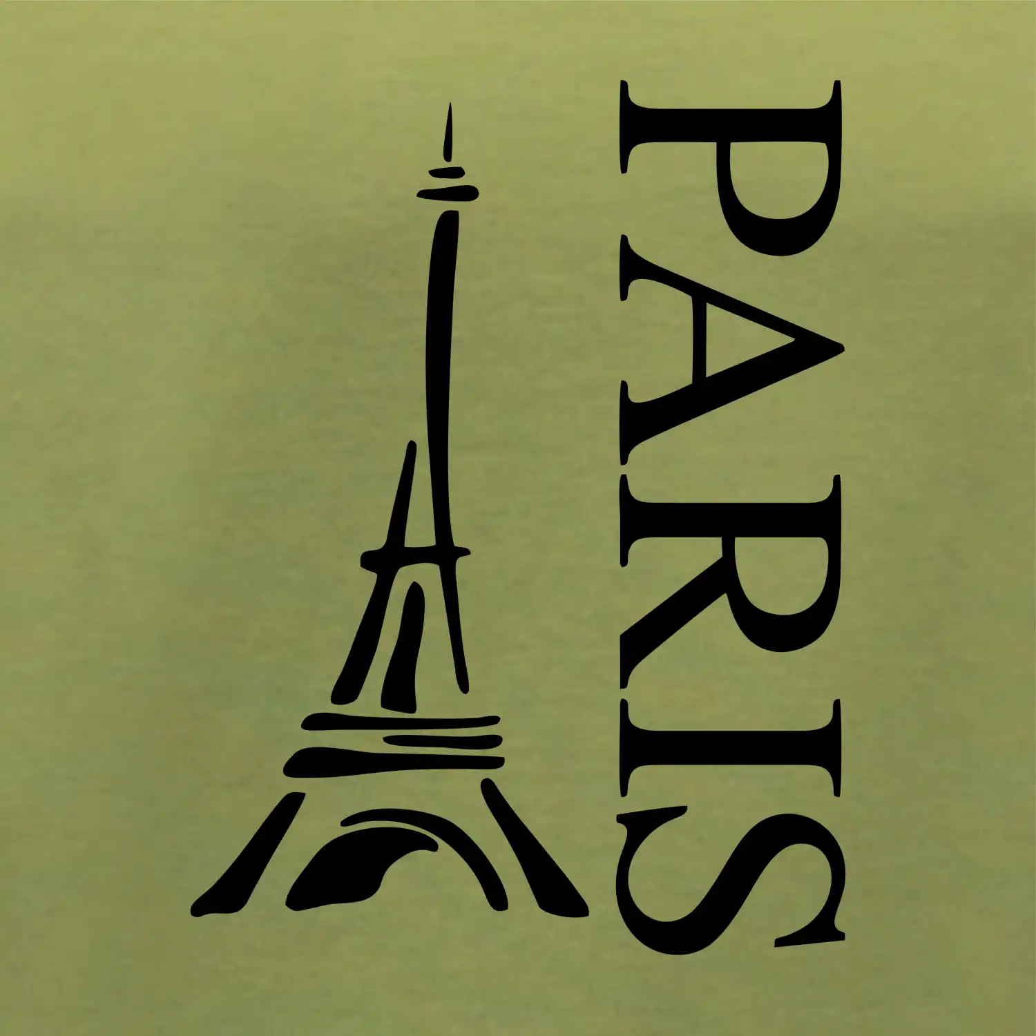 Paris nápis Eiffelovka na výšku