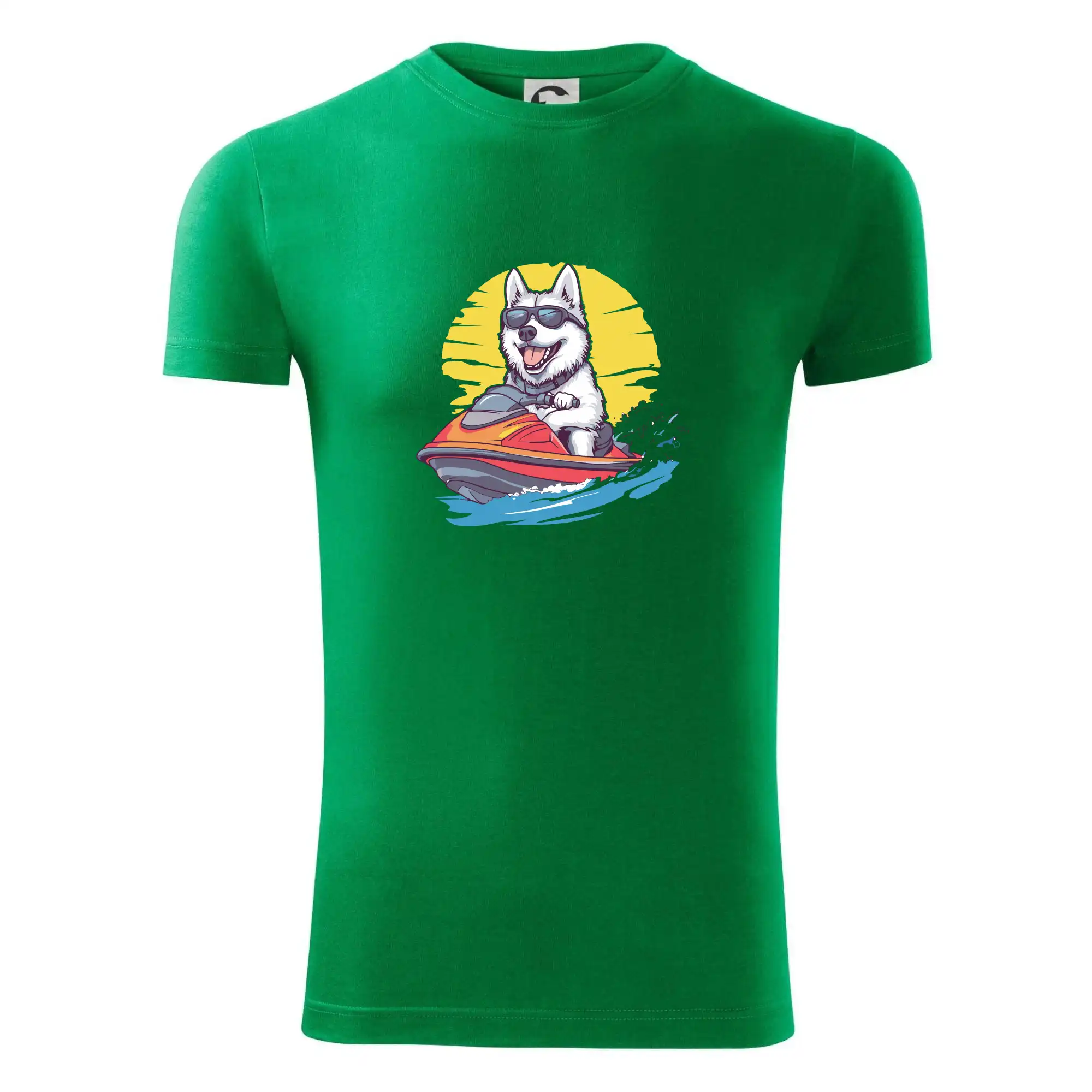 Husky na vodním skútru