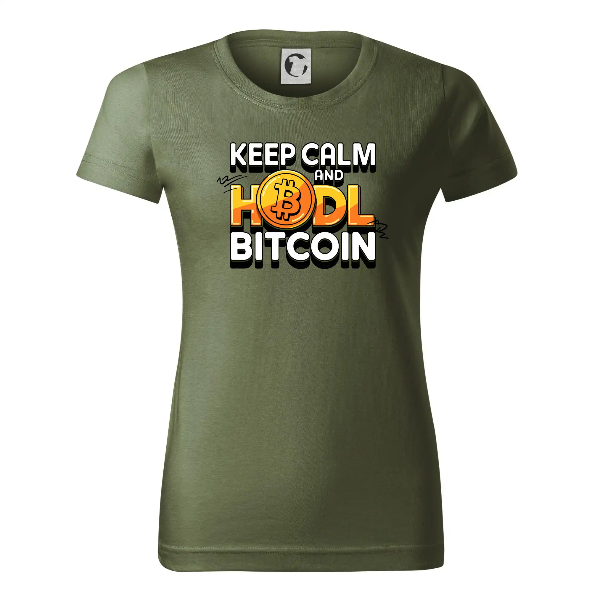 3D nápis Keep Calm and HODL Bitcoin