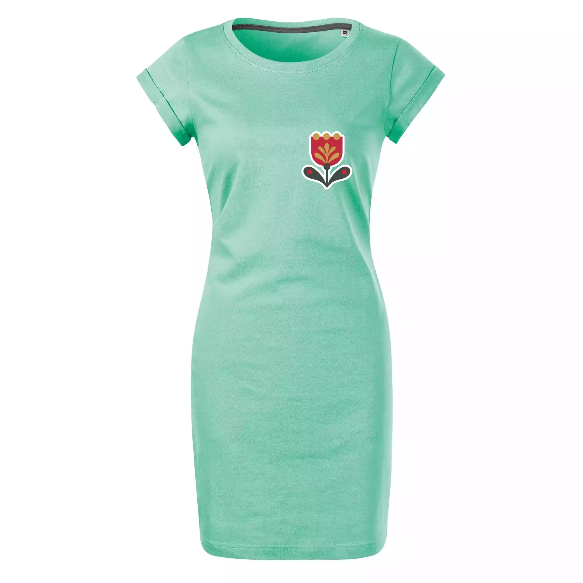 Folklor na prsu tulipán