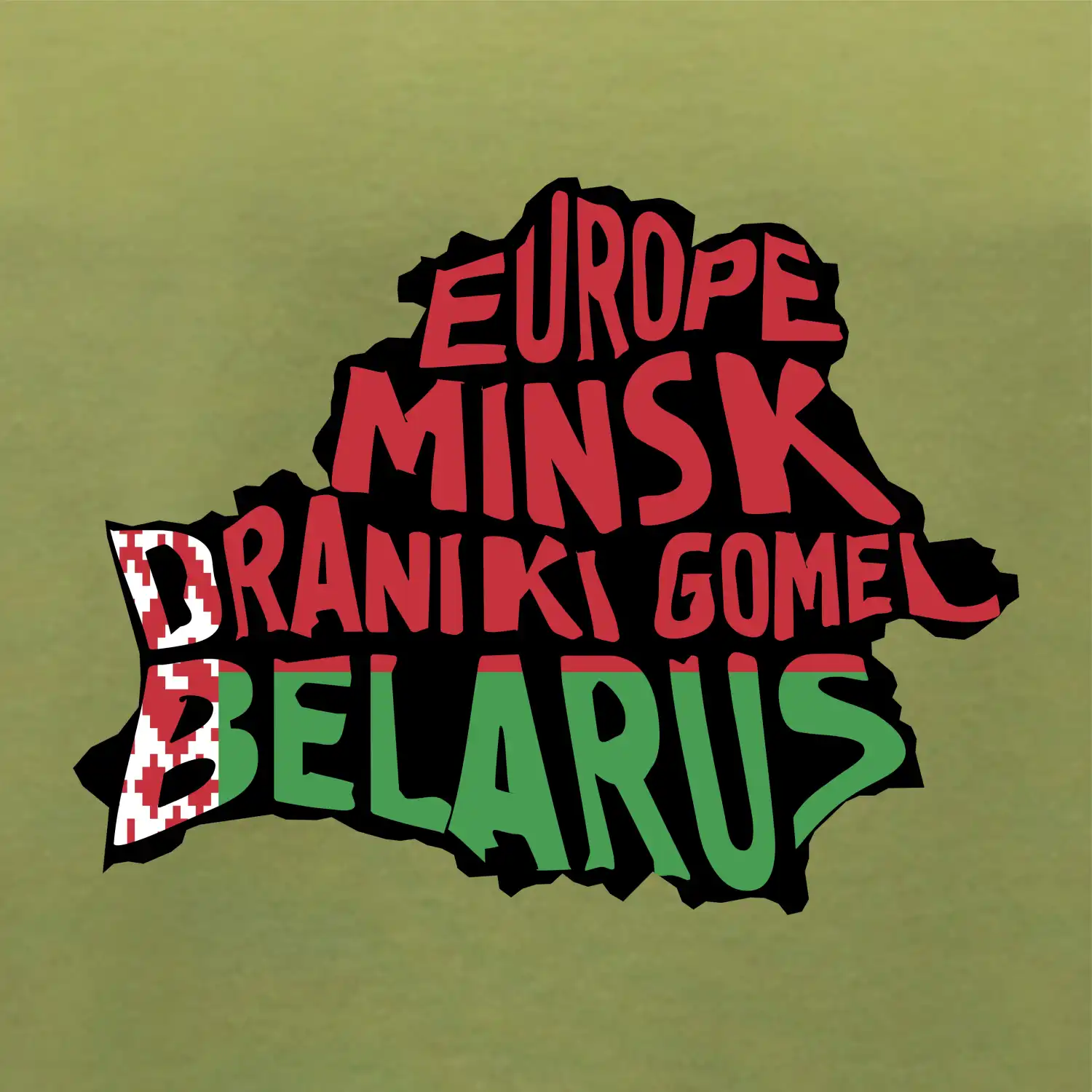 Mapy - názvy měst - Bělorusko