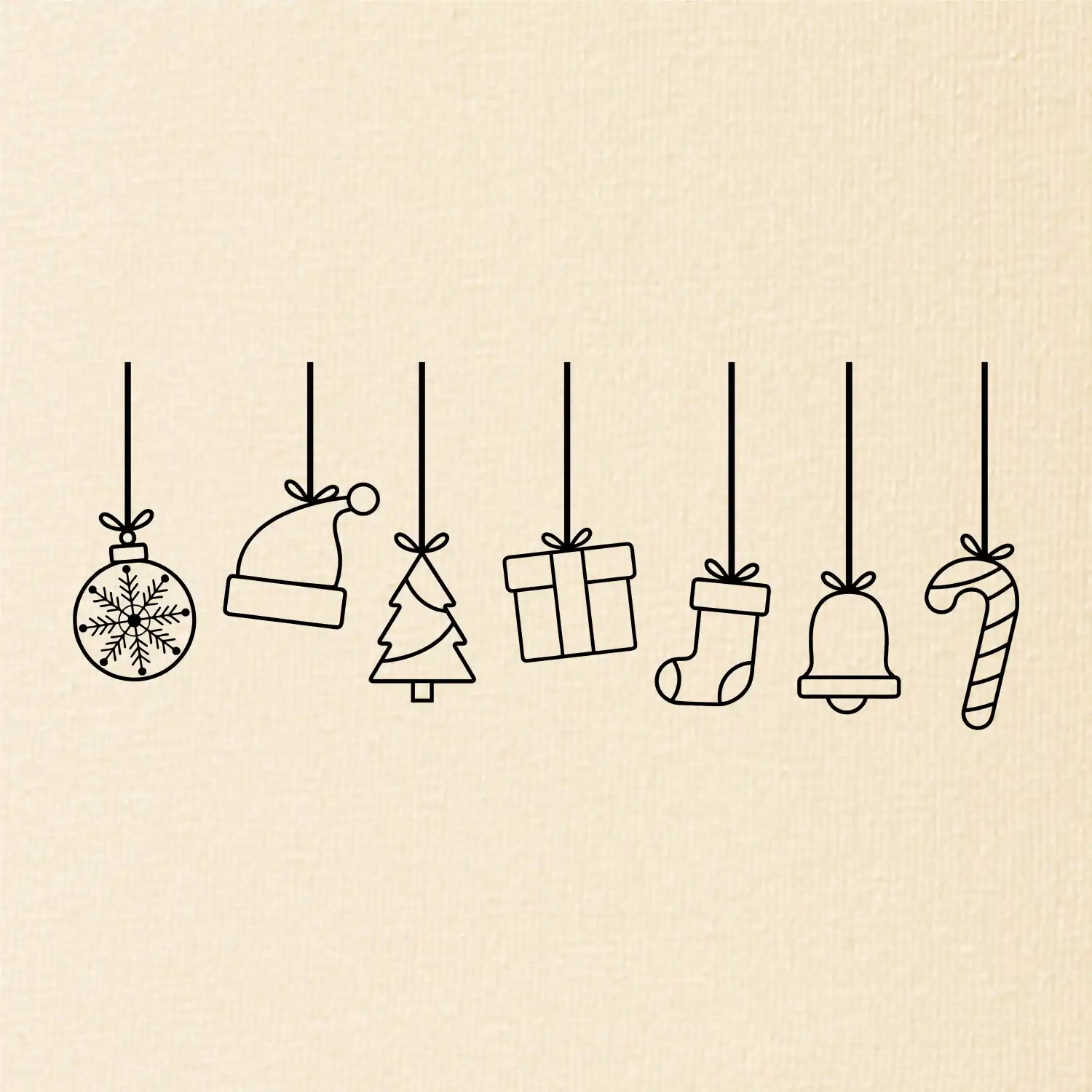 Rodinná vánoční trička  - Vánoční ozdoby na provázku