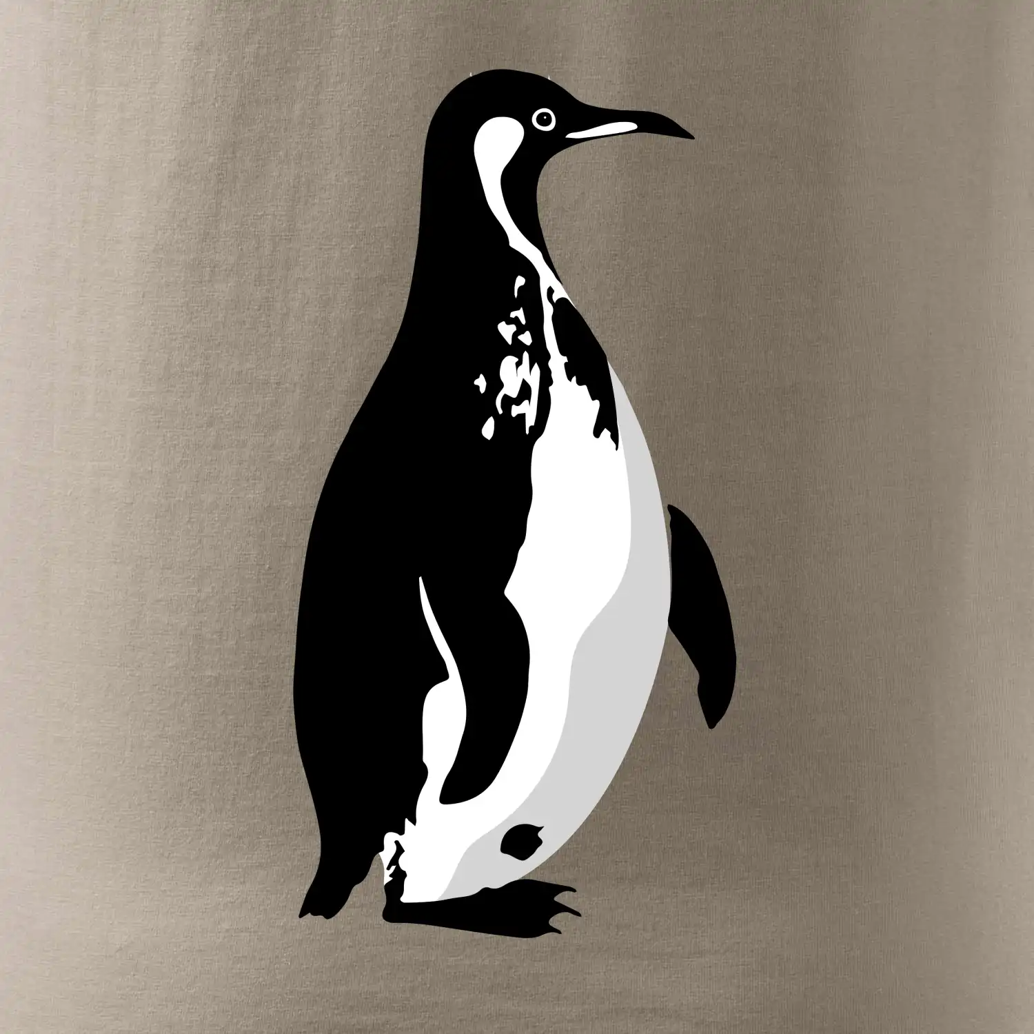 Tučňák černobílý z boku