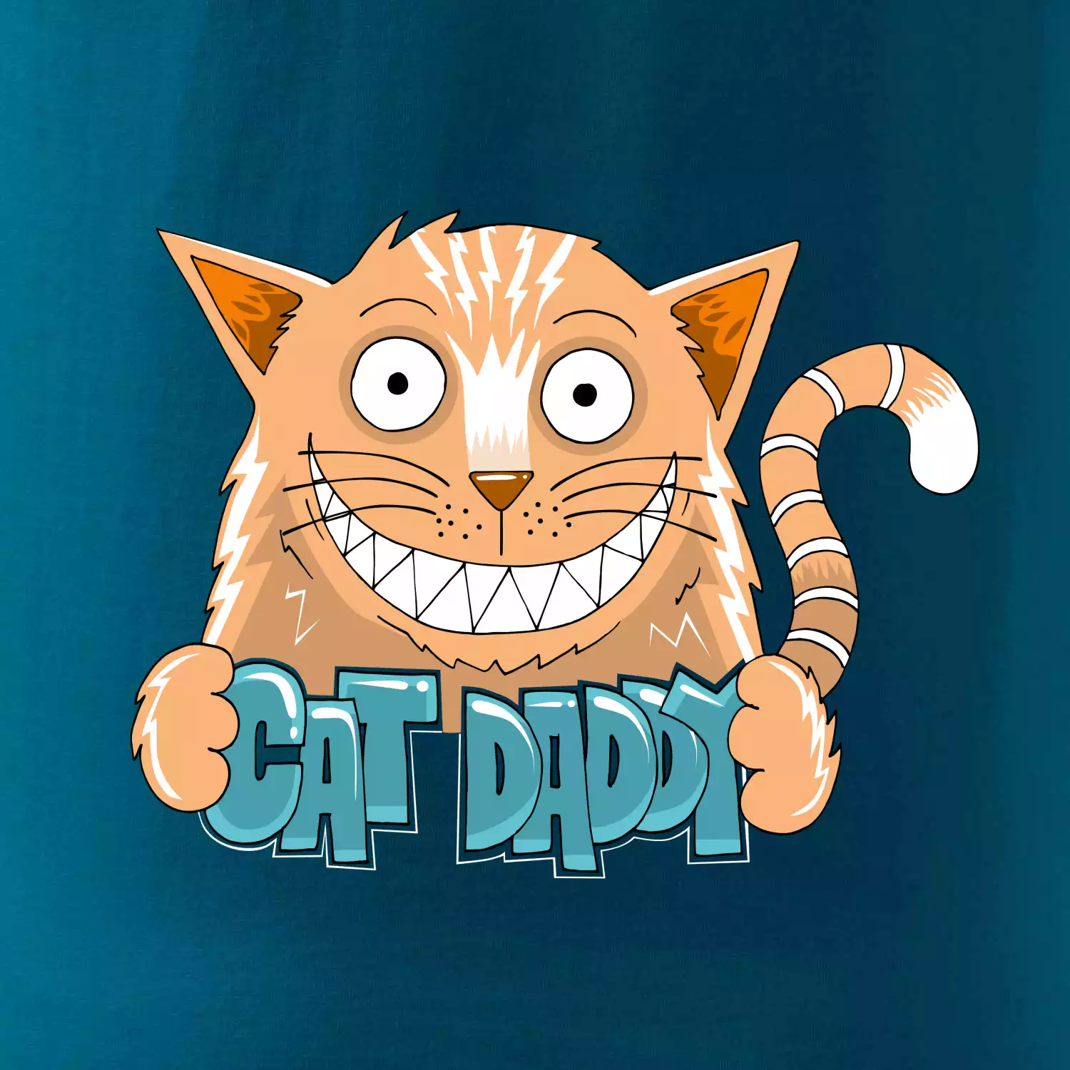 Cat daddy s vyceněnými zuby (Pecka design)