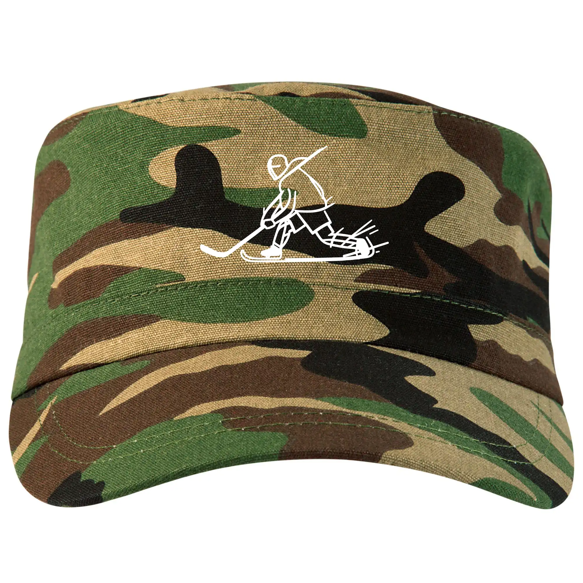 Hokejová trička - Kreslený hokejista tučnou fixkou - Šiltovka CAMO