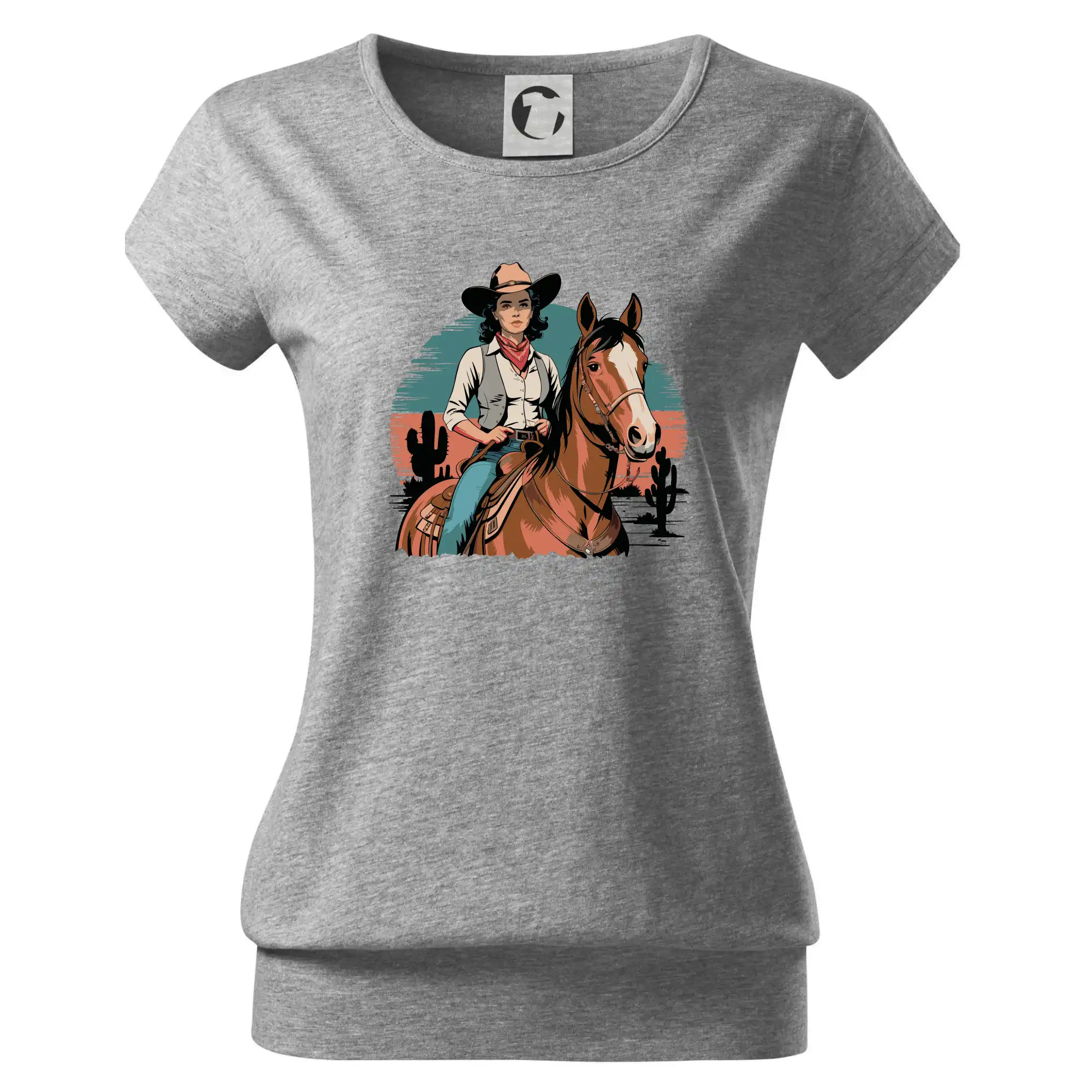 Cowgirl vintage na koni