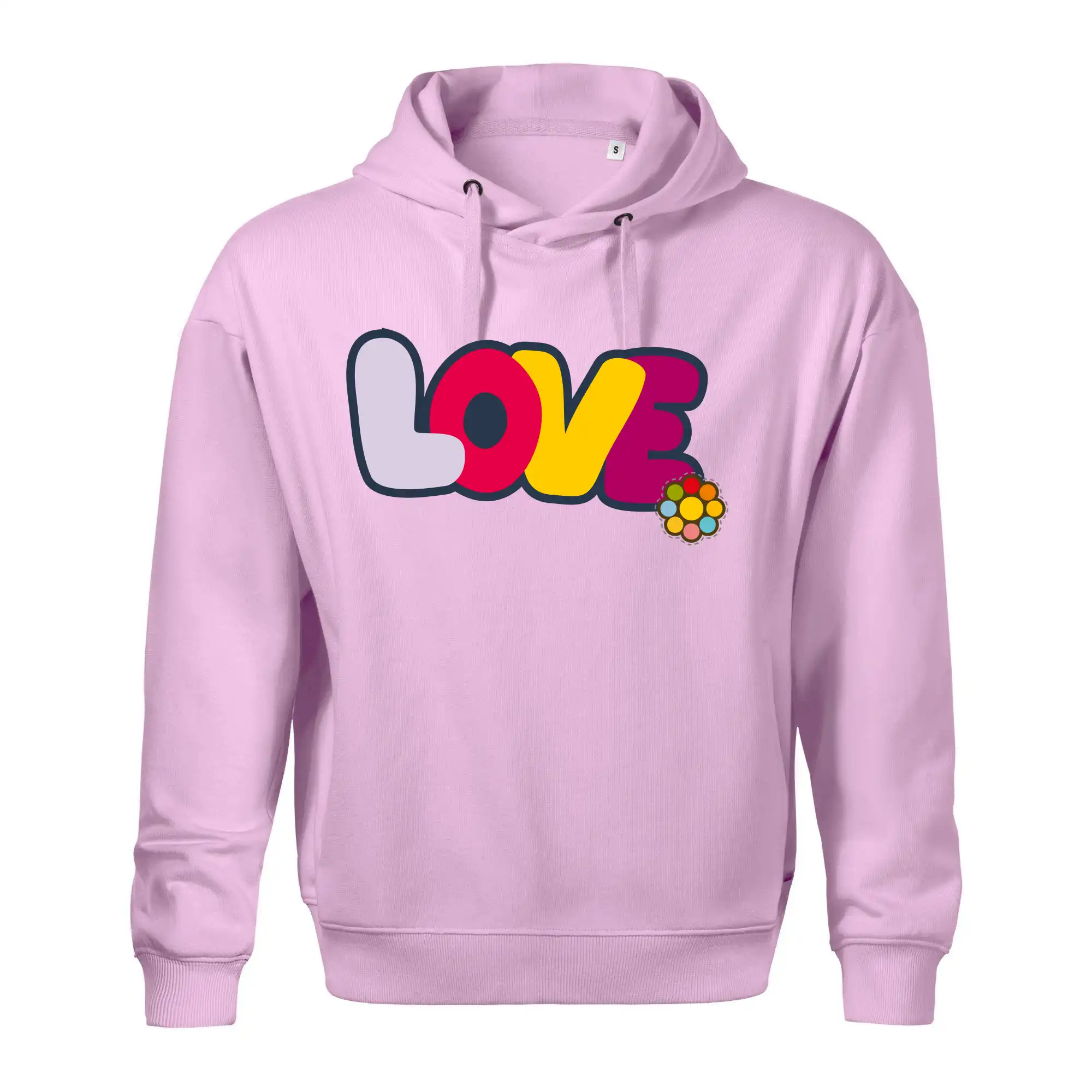 Love nápis s květinou