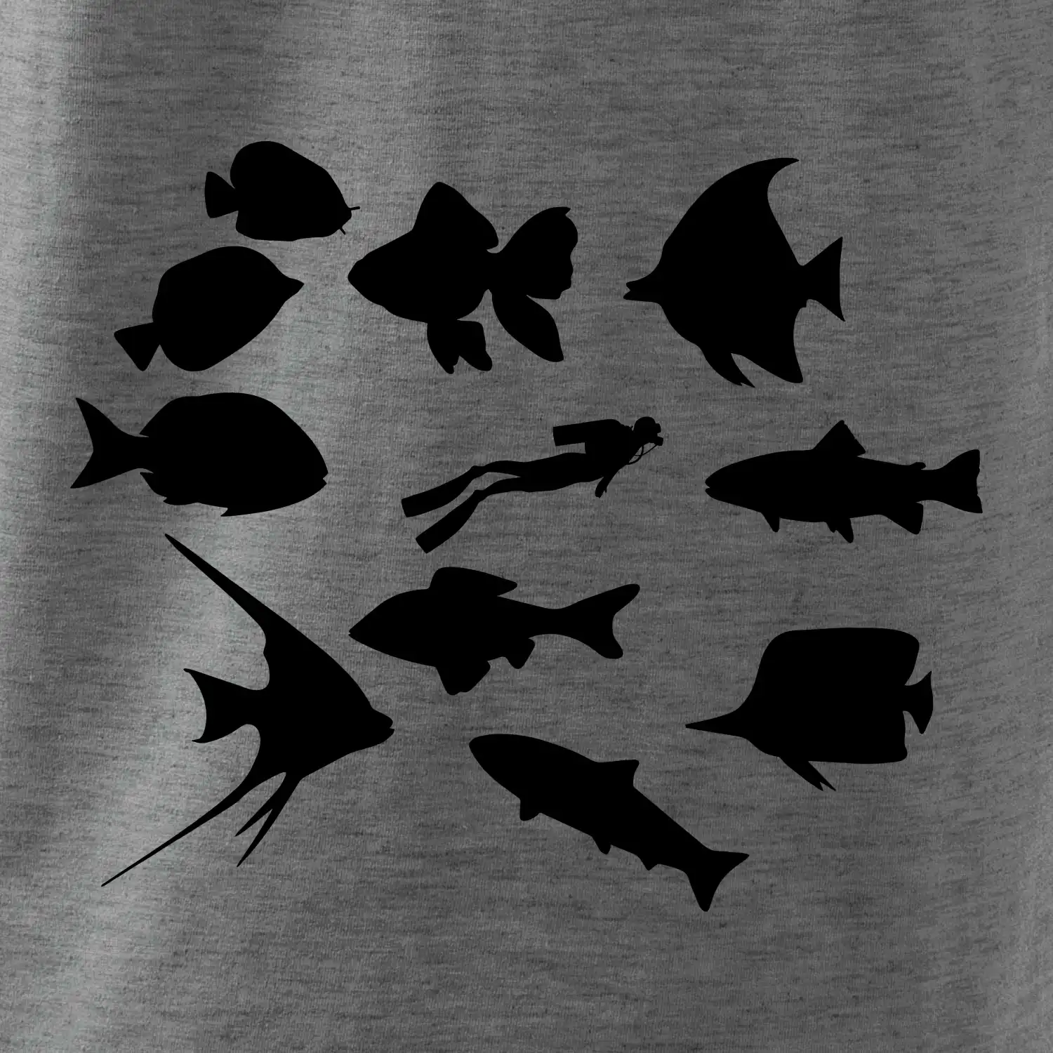 Potápeč ryby čtverec