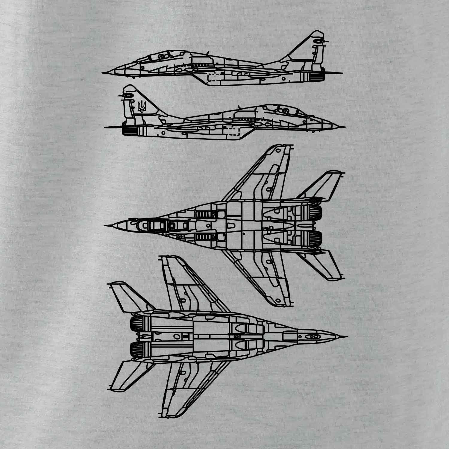 Mig 29 Fulcrum - obrys