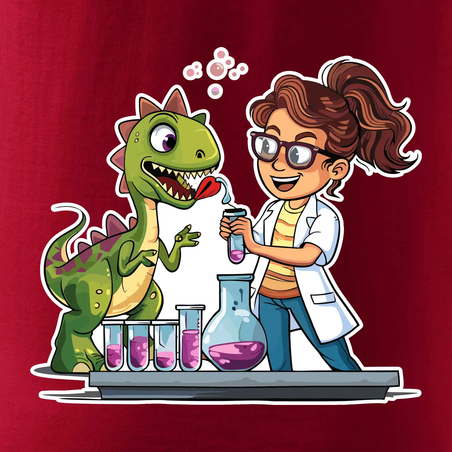 Chemik a dinosaurus - Holka