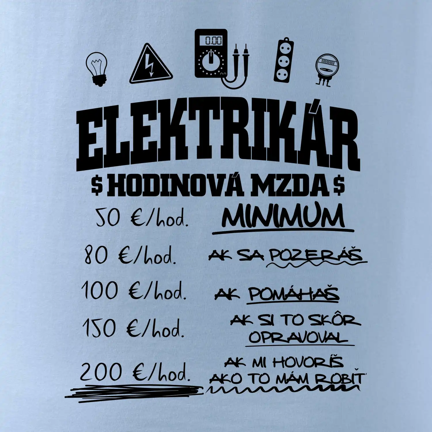 Hodinová mzda elektrikár SK