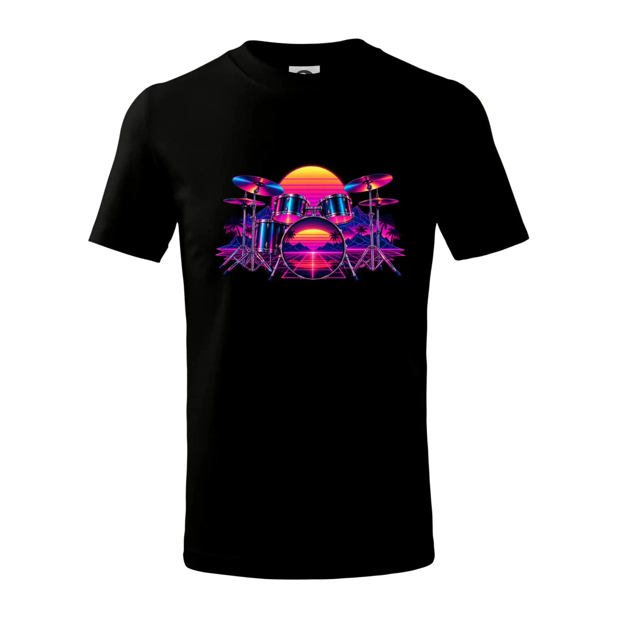 Neonová bicí souprava - synthwave osmdesátá léta