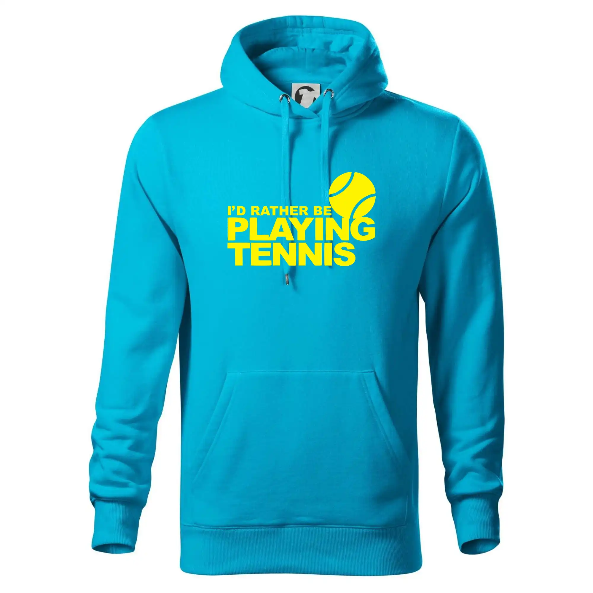 Playing tennis