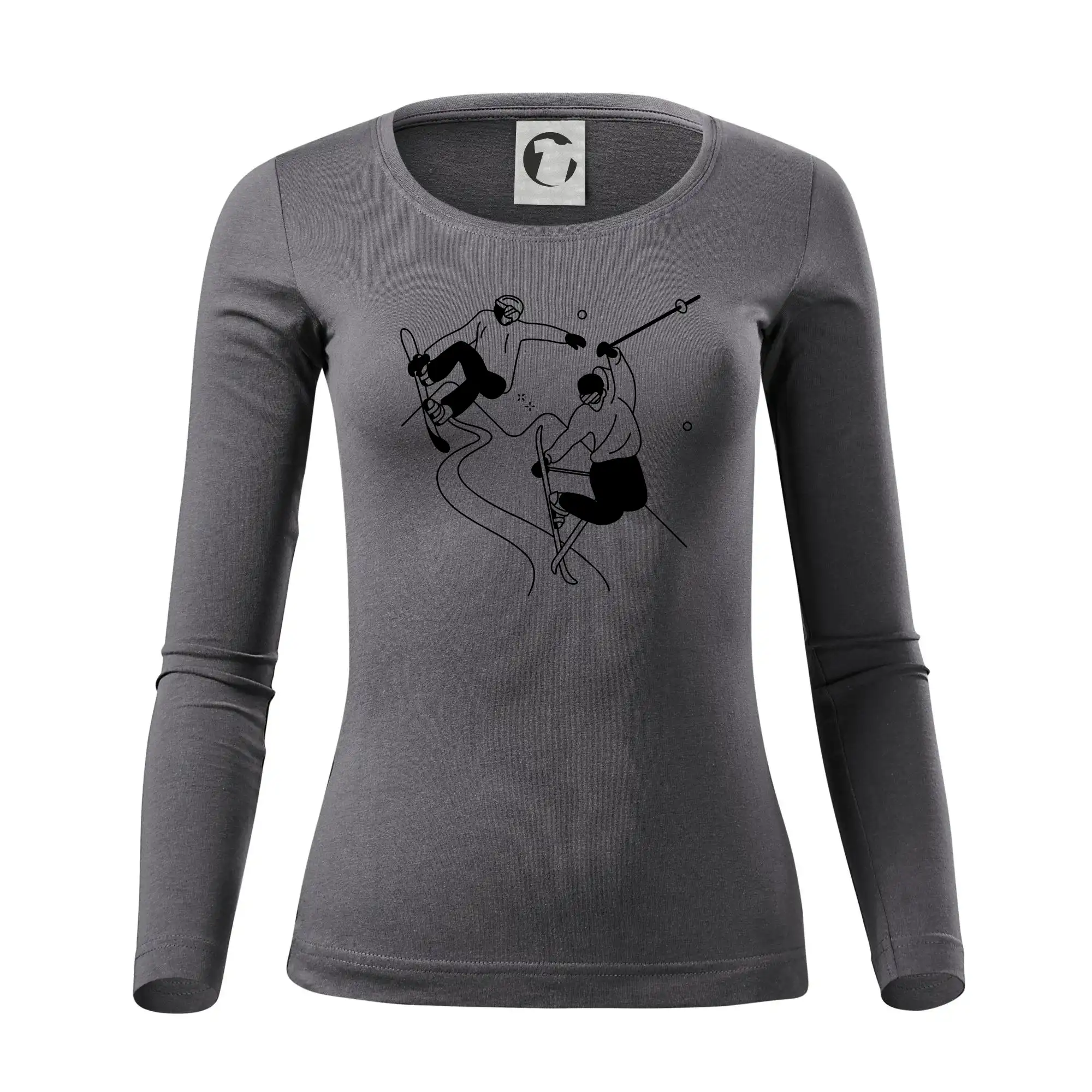 Lyžovaní - kresleny obrázek