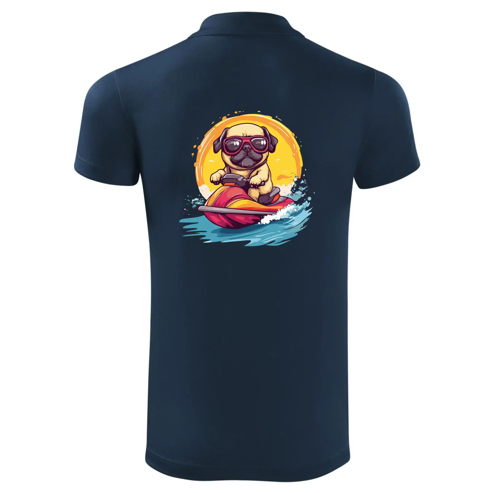 Mops na vodním skútru