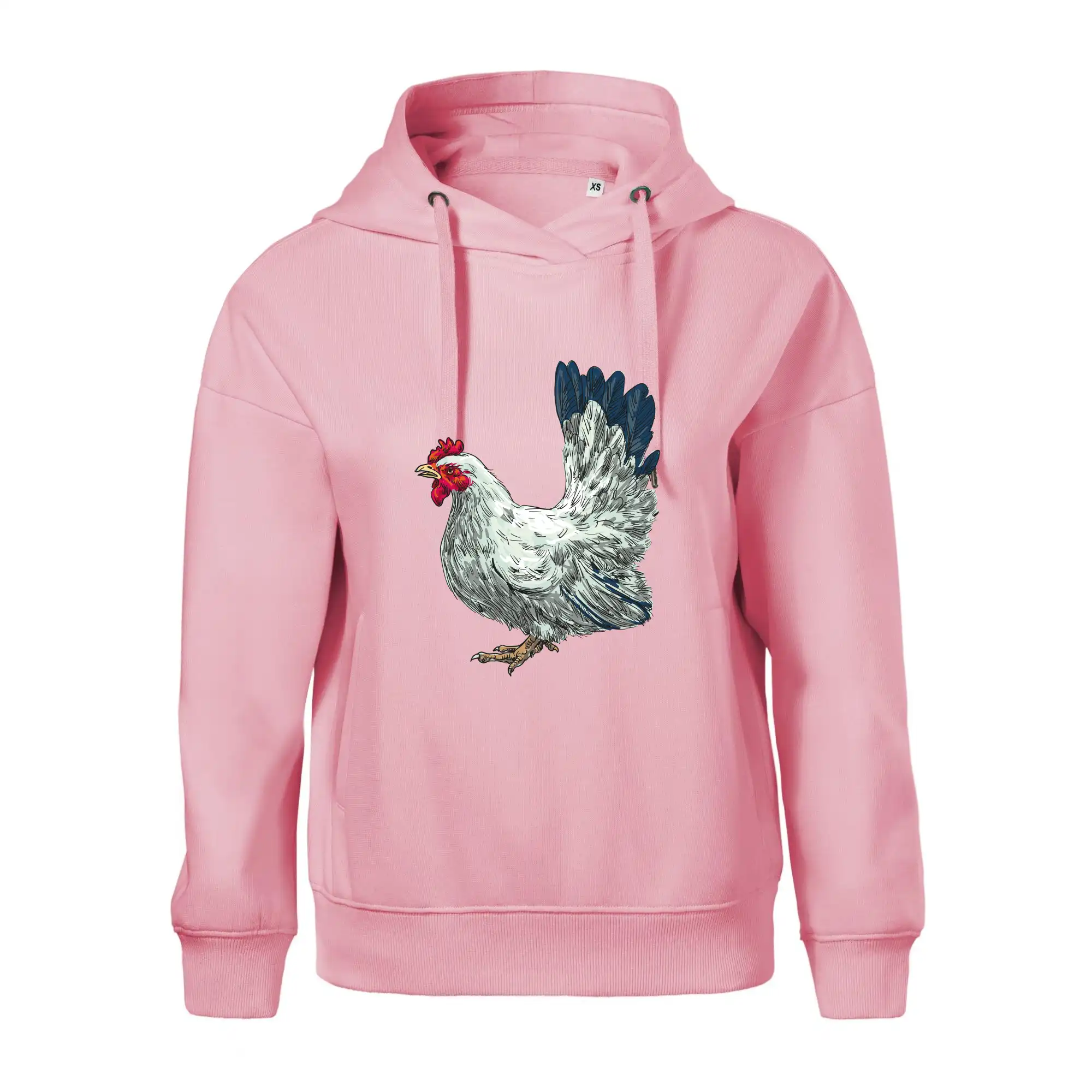 Slepice kreslená bílá