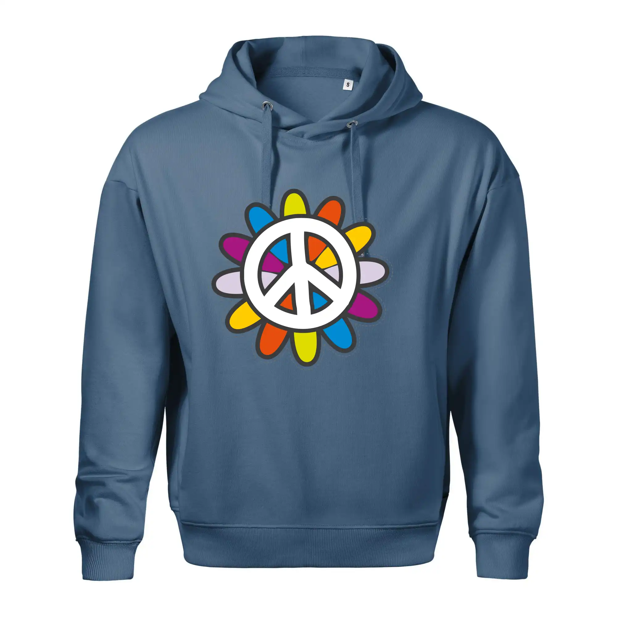 Peace symbol s kreslenou květinou