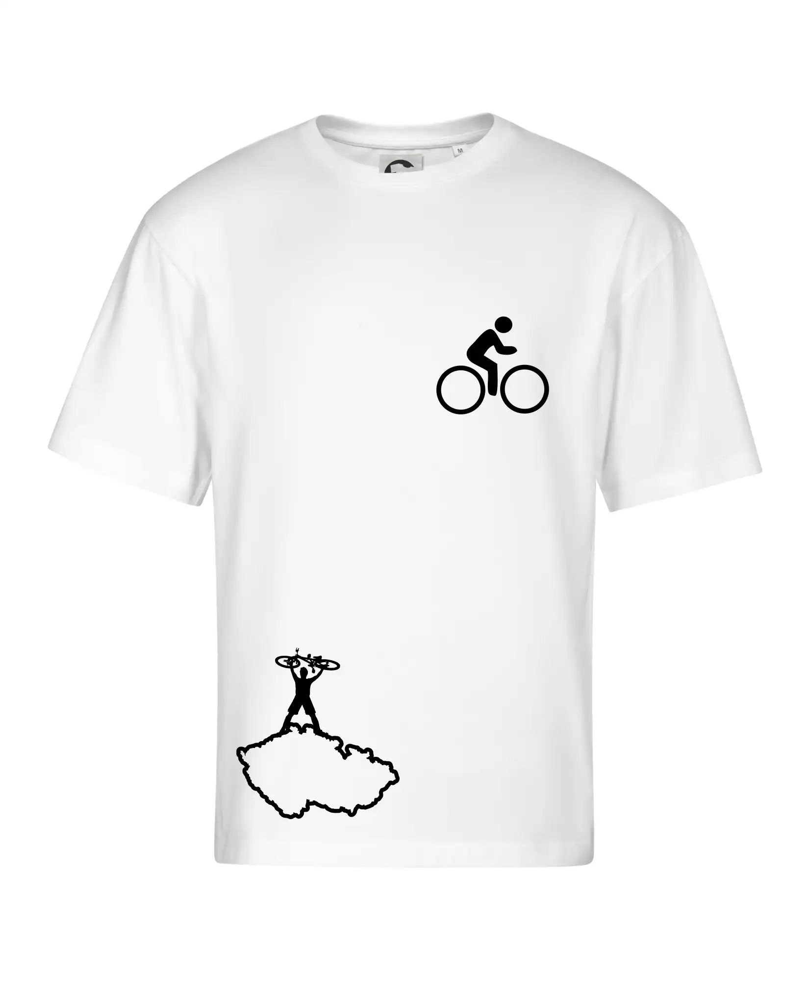 Mapa ČR + kolo na prsu