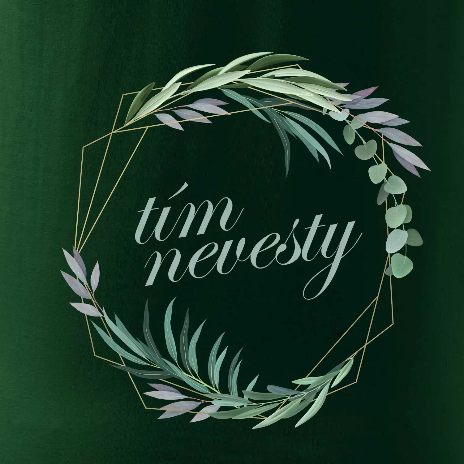 Tím nevesty kvetinový kruh zelený SK