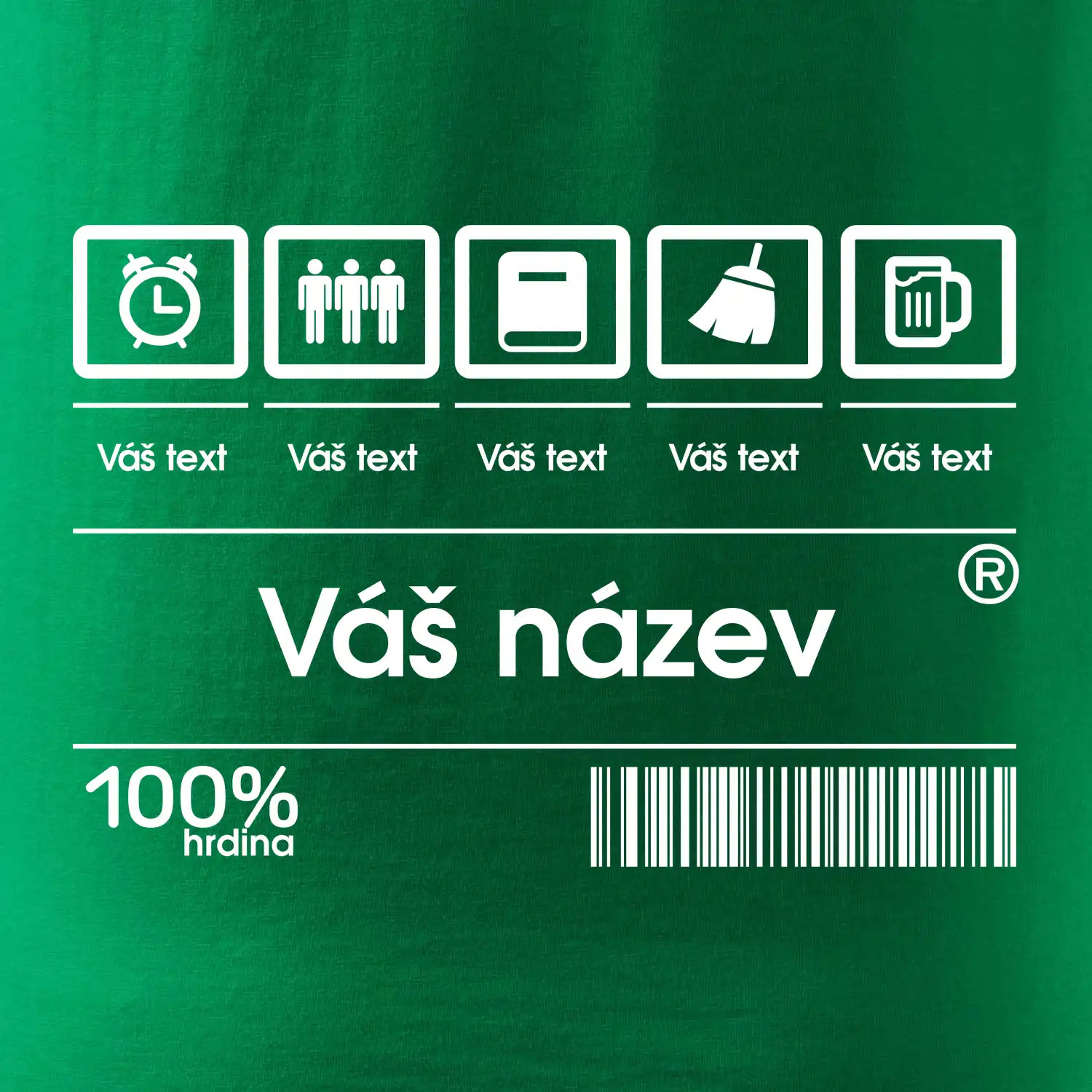 Čárový kód - Vlastní text