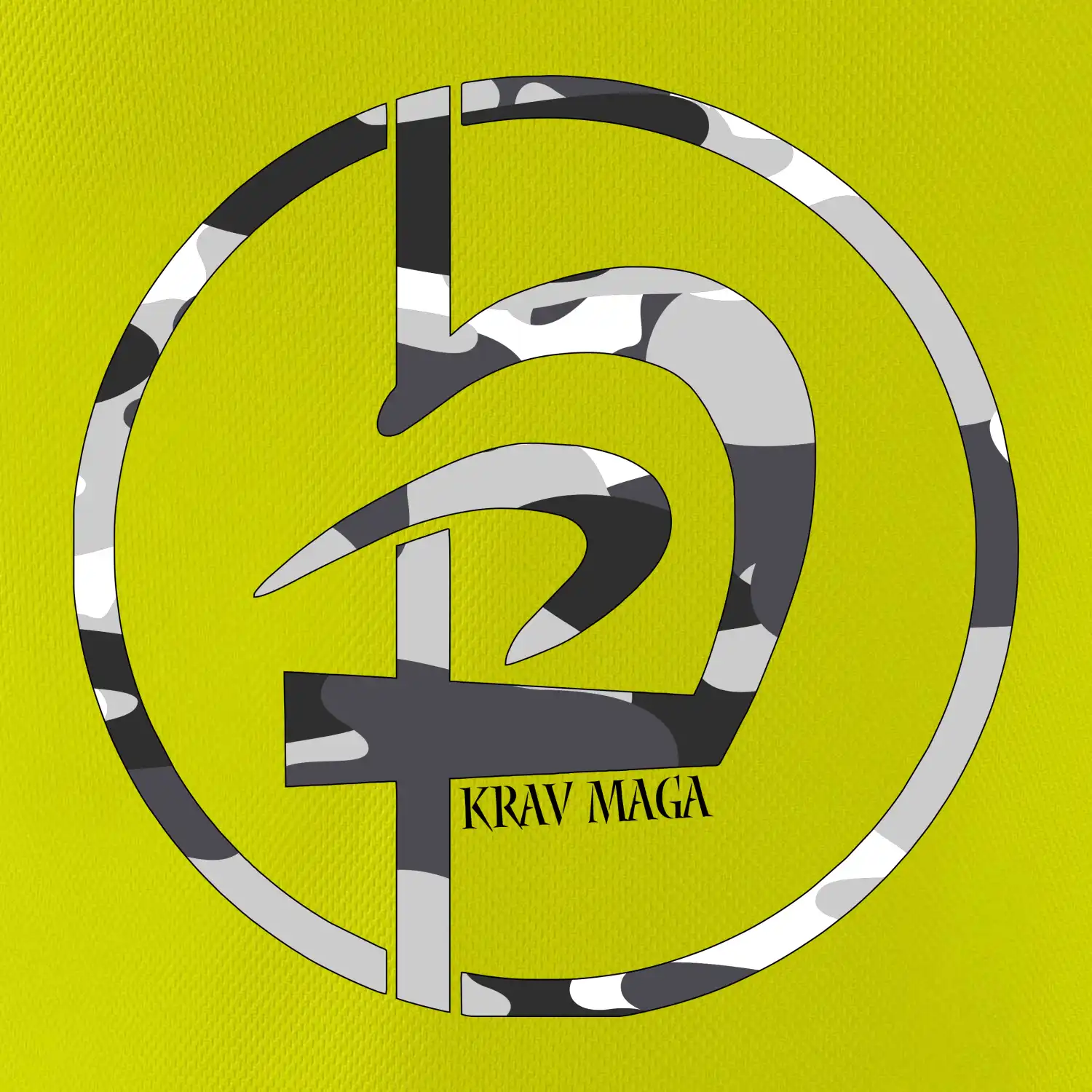 Krav maga  maskáčový nápis