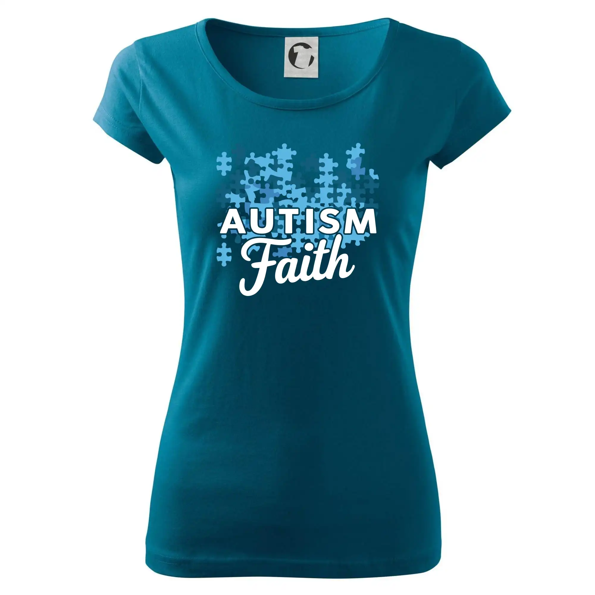 Tričká a mikiny pre autistov - Autism faith - Dámske tričko Pure