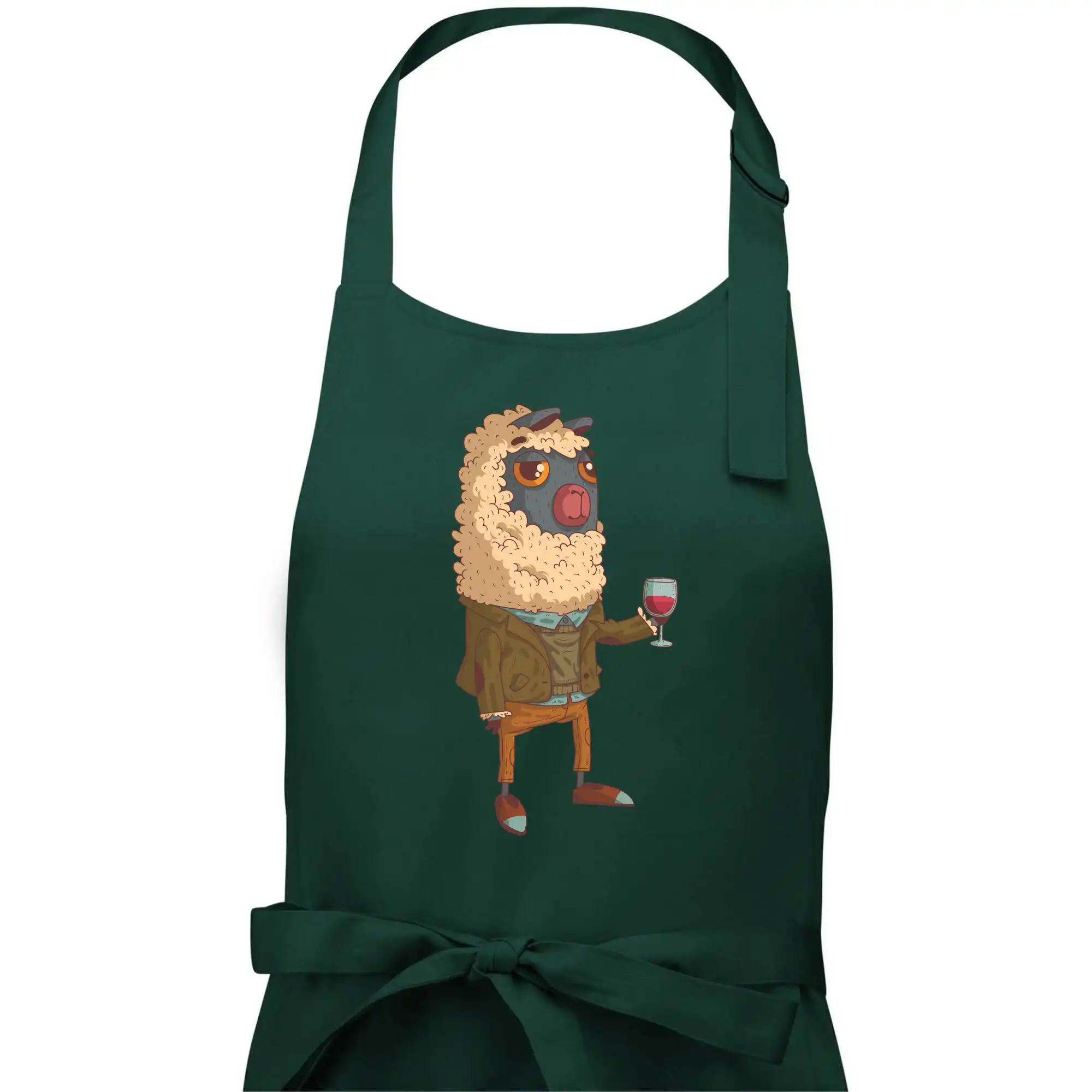 Alpaka s vínem muž