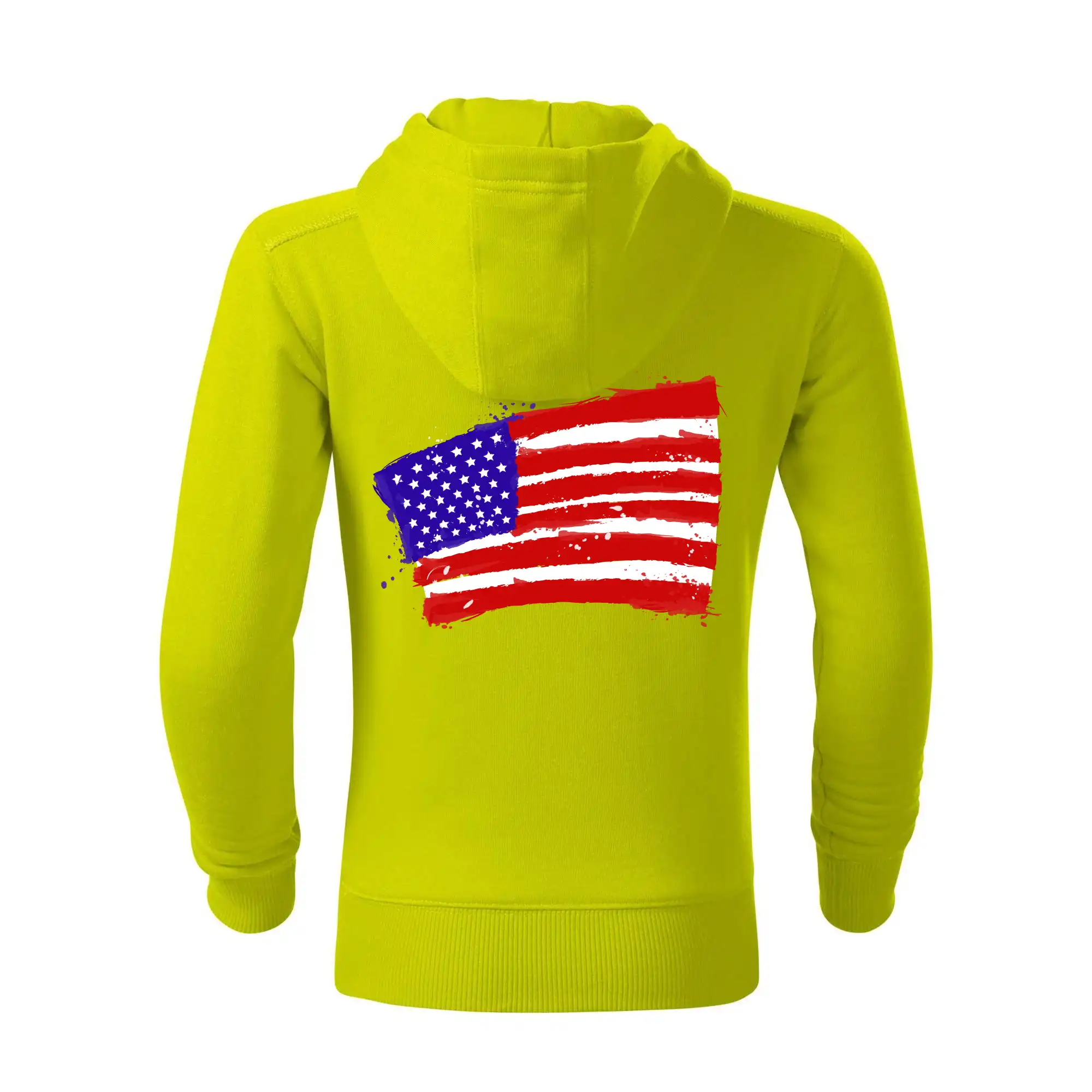 Americká vlajka ohnutá