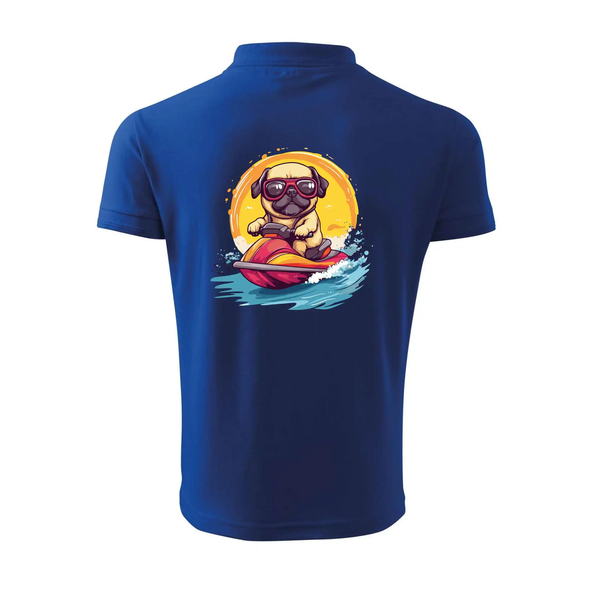 Mops na vodním skútru