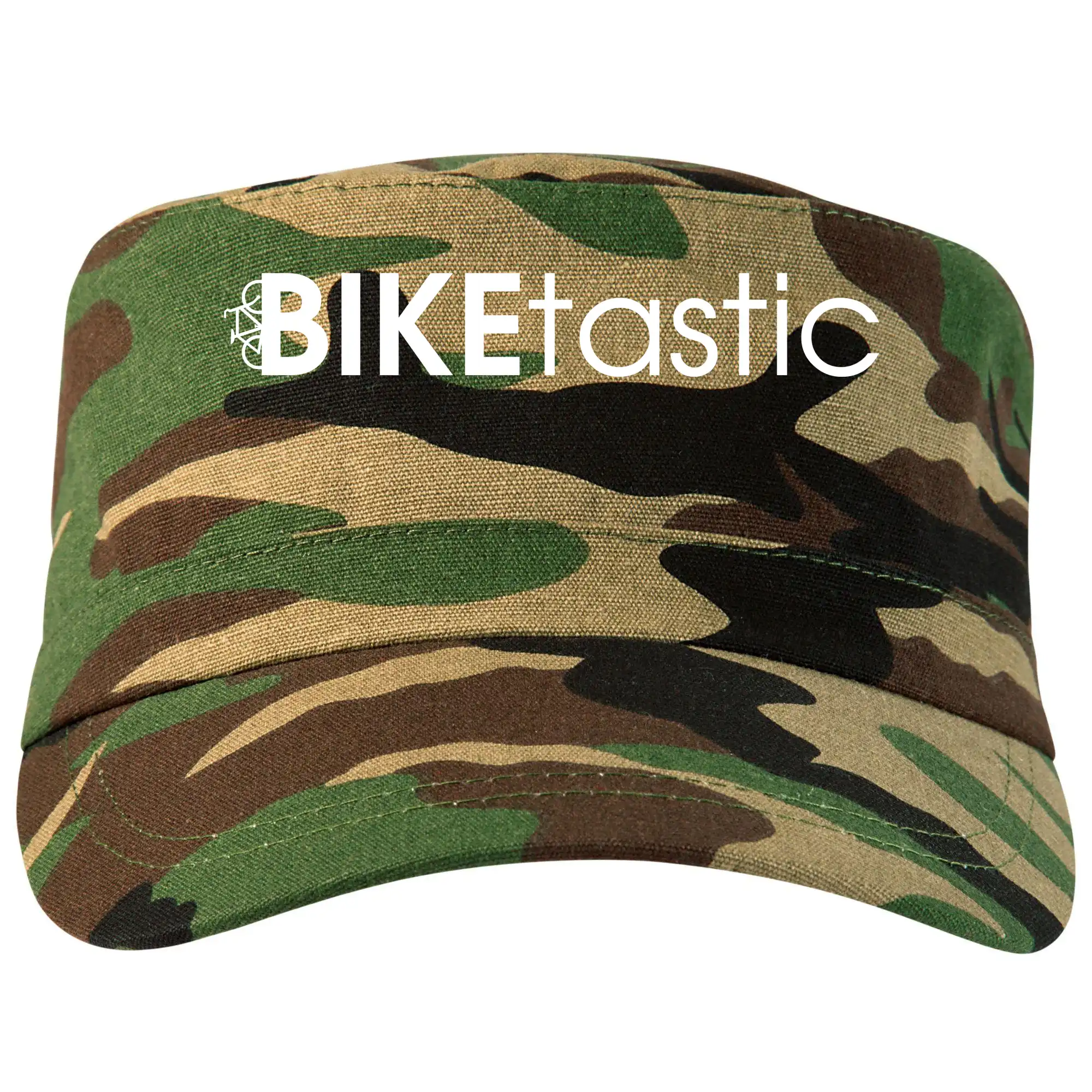 Tričko ako darček pre cyklistu - Bike nápisy Biketastic - Šiltovka CAMO