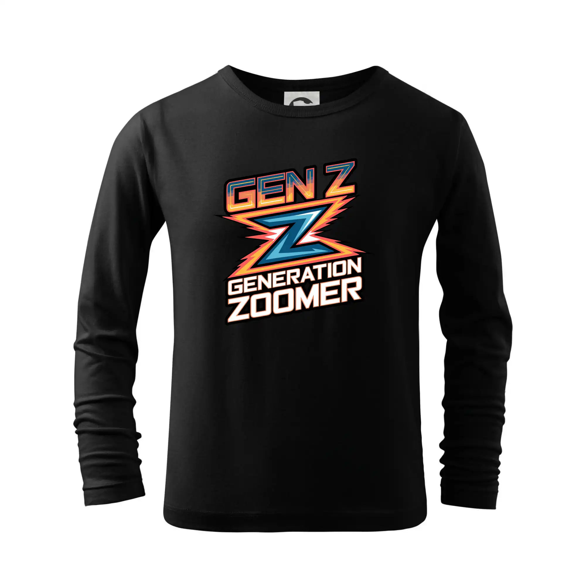 Tričká s motívmi ktoré frčia na internete - Generácia Z - Gen Z farebný nápis - Tričko detské Long Sleeve