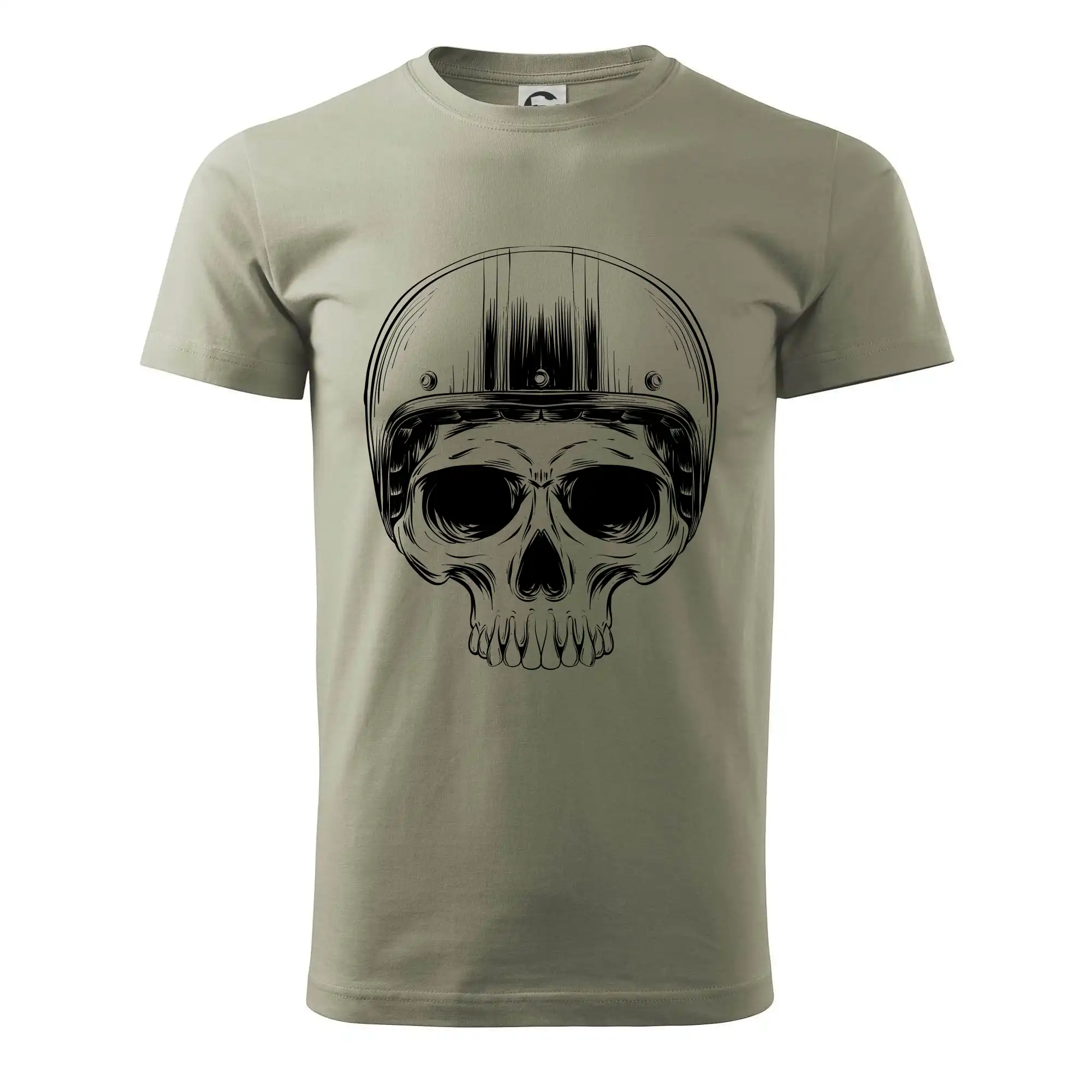 Motorkář lebka s kulatou hlavou