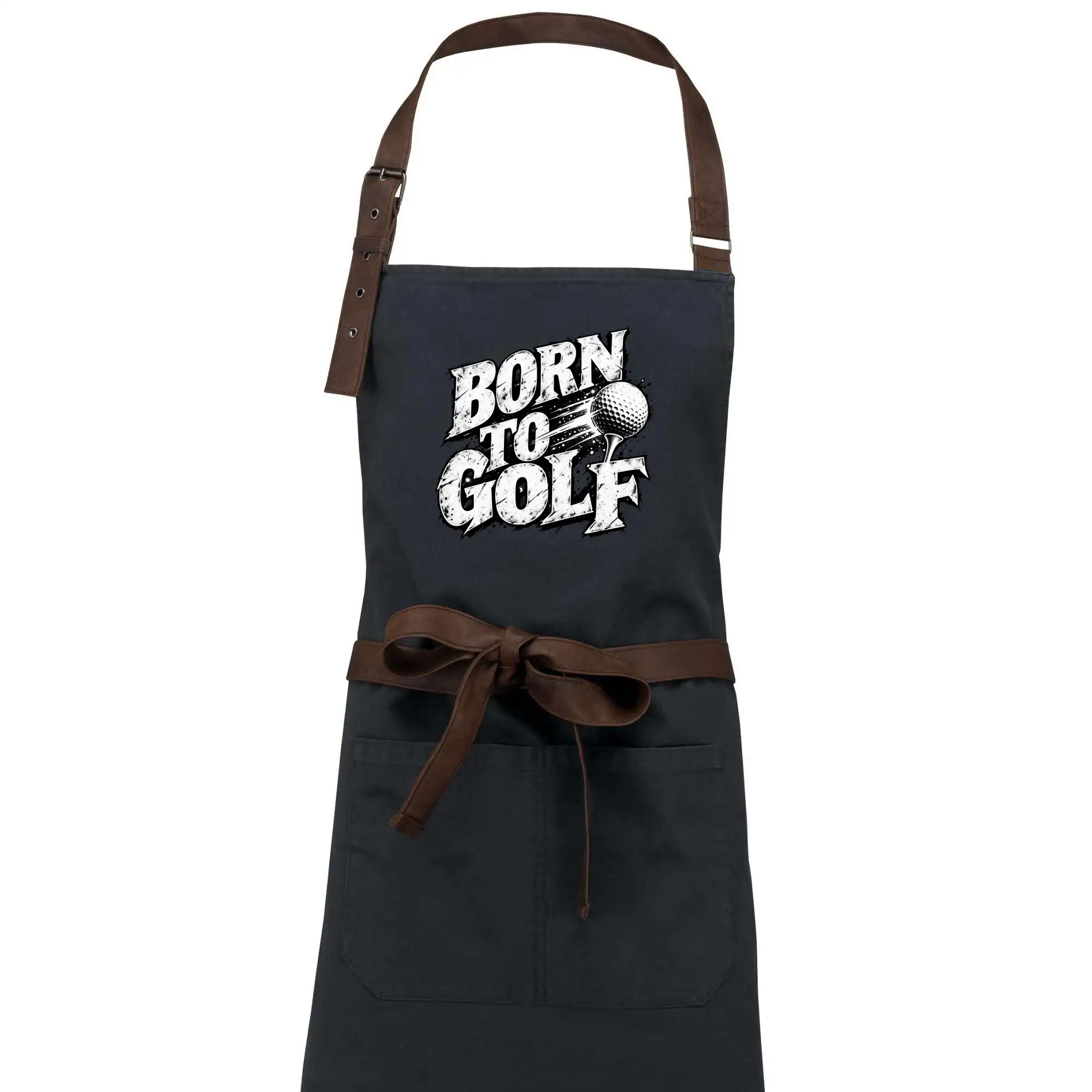 Born to golf černobílý drsný potisk