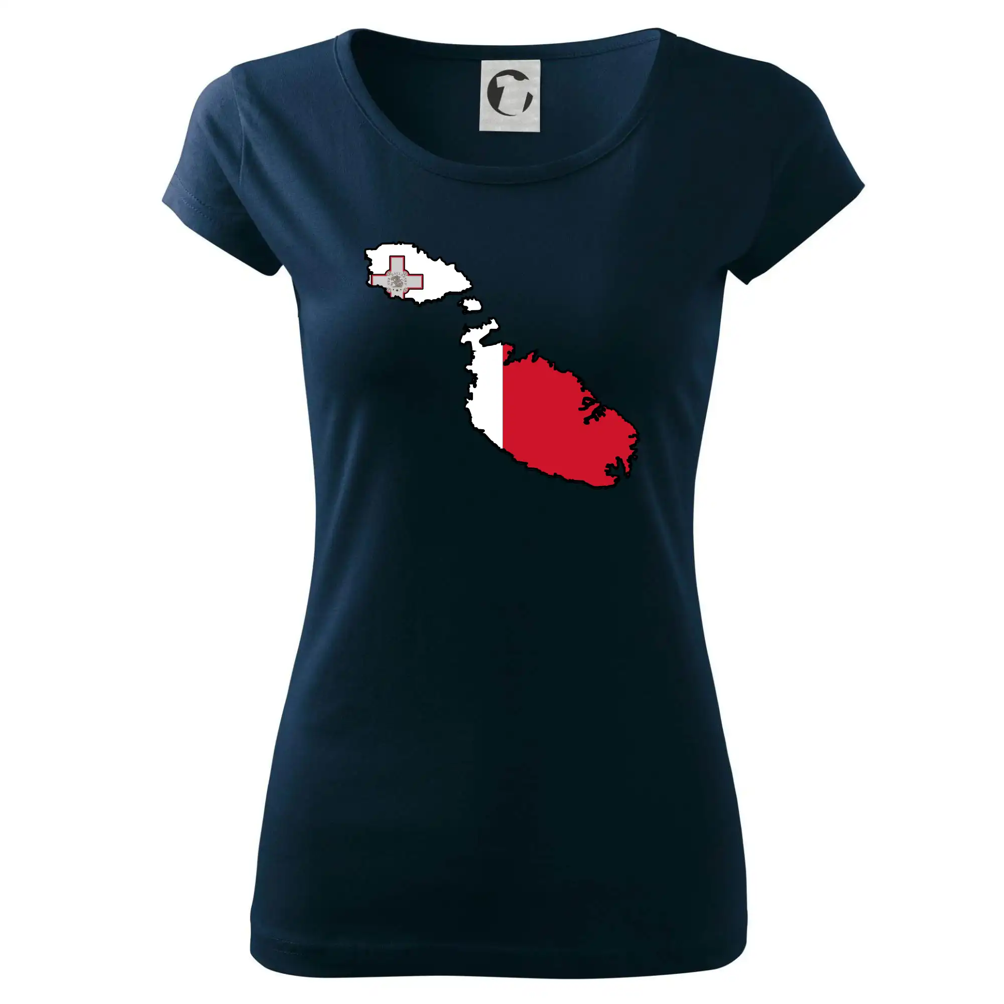 Mapa Malta s vlajkou