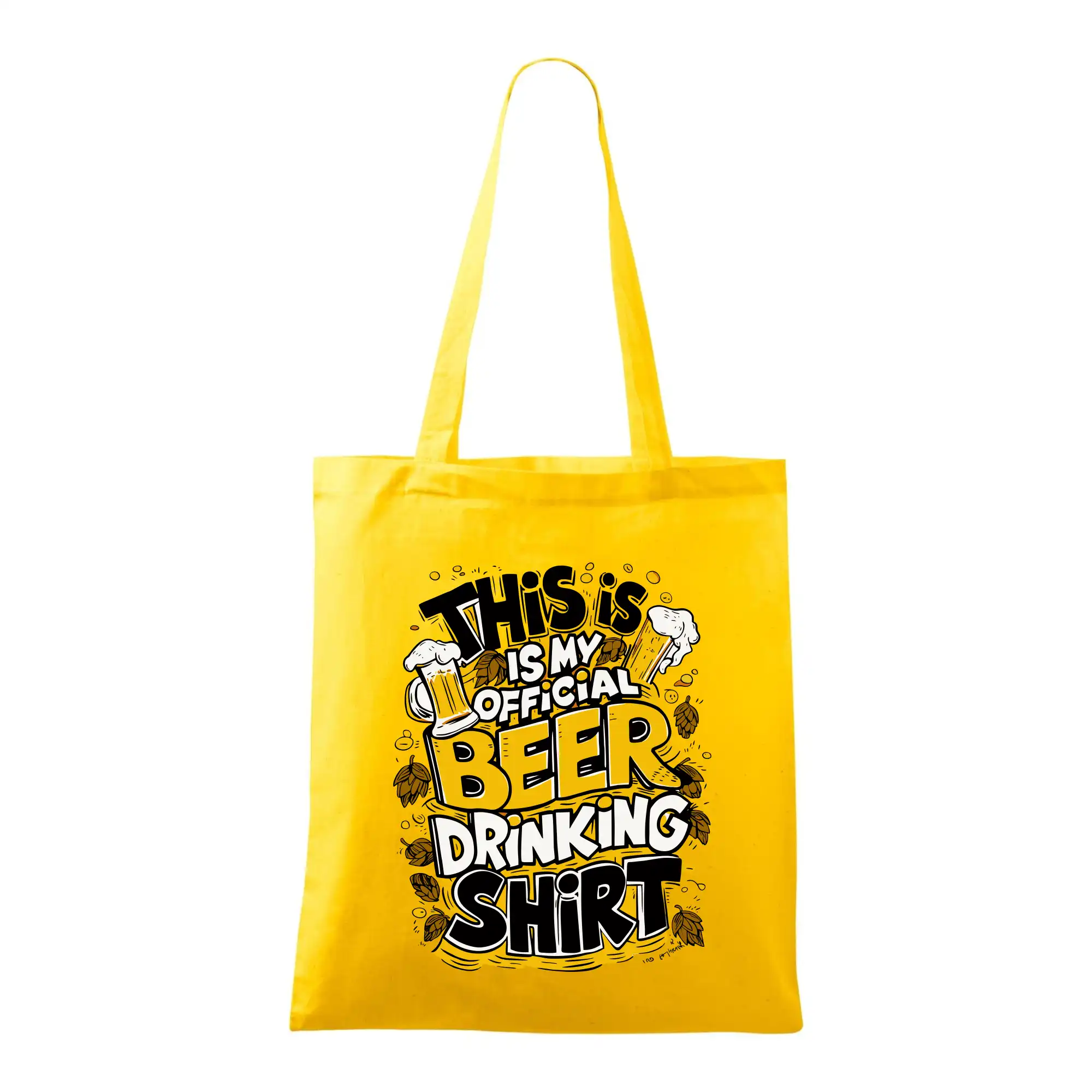 Vtipná tričká pre pivárov - This Is My Official Drinking Shirt - chmel - Taška bavlnená