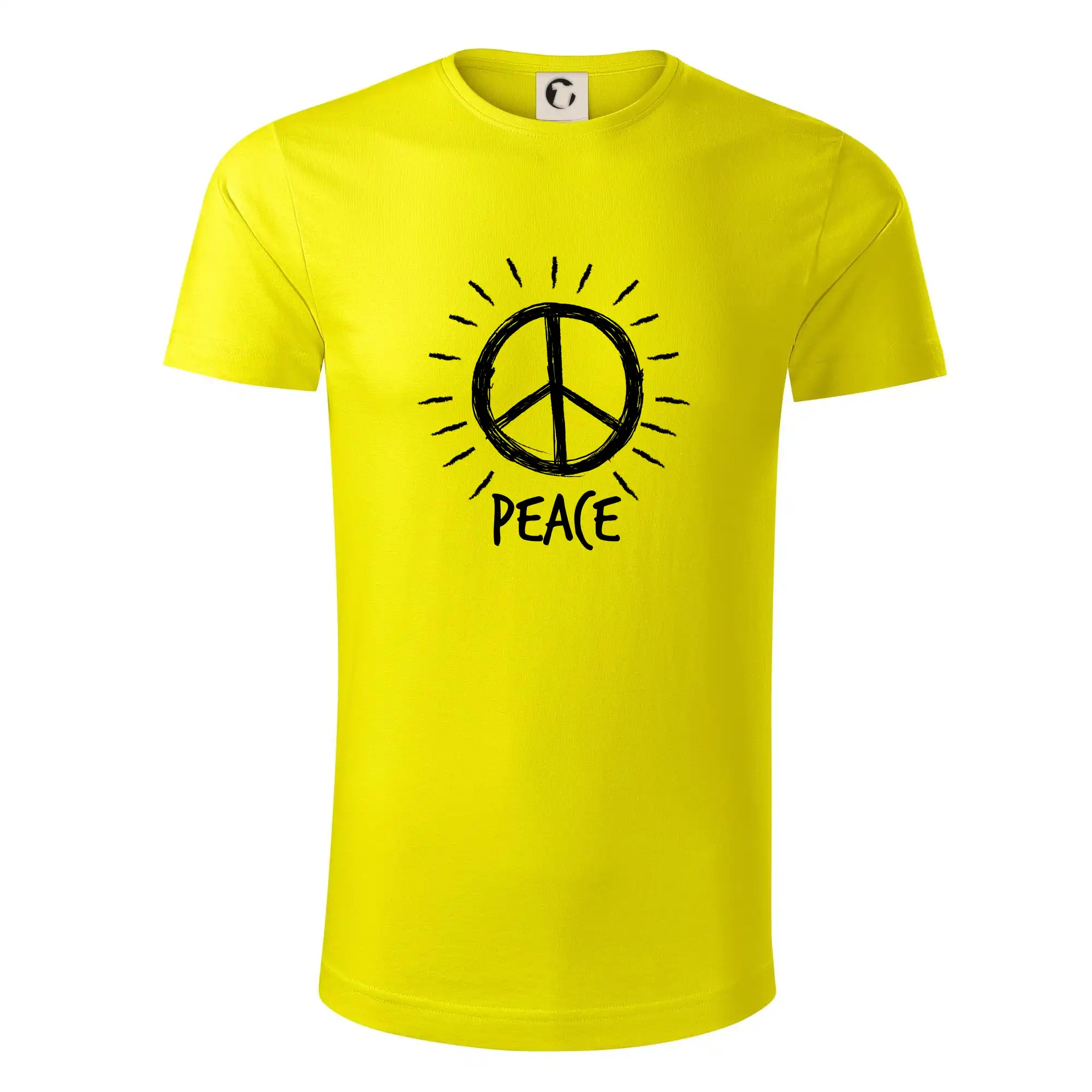 Tričká pre pohodový ľudí - Peace symbol čiernobiely - Tričko z organickej bavlny