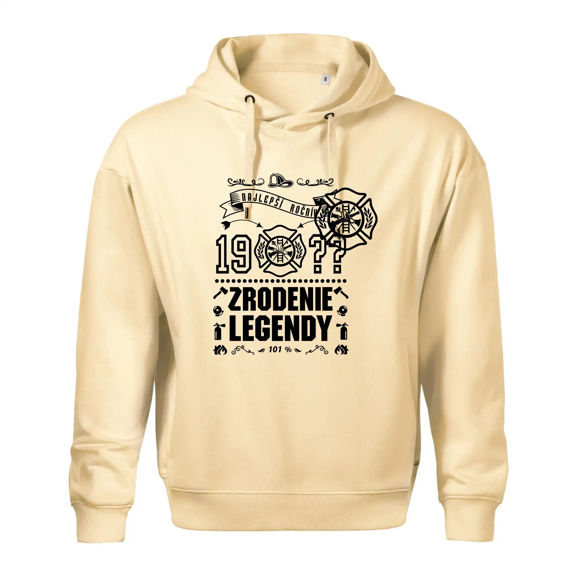 Trička Zrodenie legendy - Zrodenie legendy - pre hasičov - Oversized mikina pánska Moon - kratšia + širšia