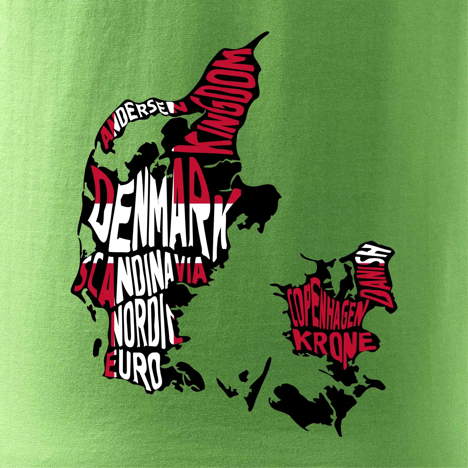 Mapy - názvy měst - Dánsko