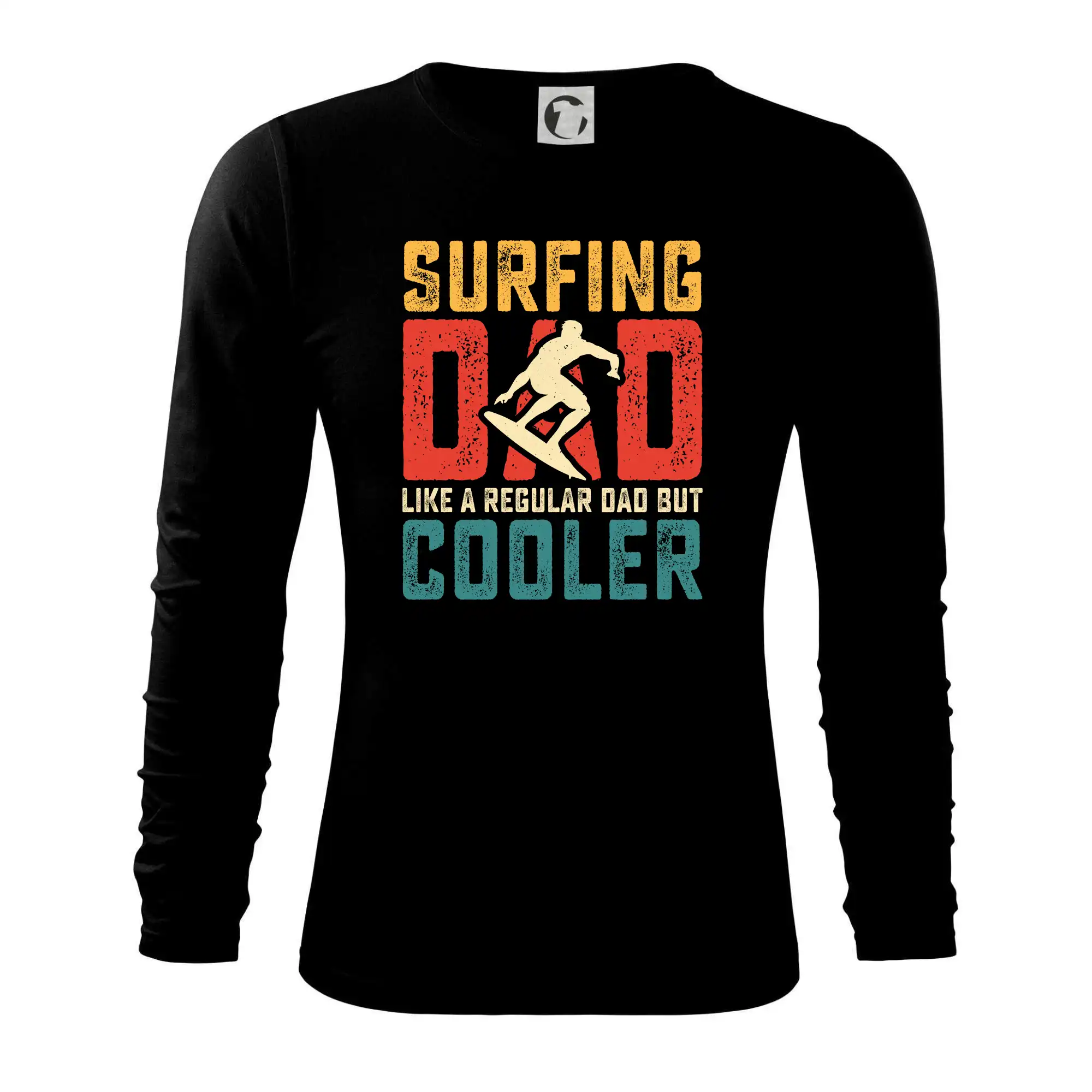 Surferske tričká - Surfing dad like a regular dad but cooler - Tričko s dlhým rukávom FIT-T long sleeve