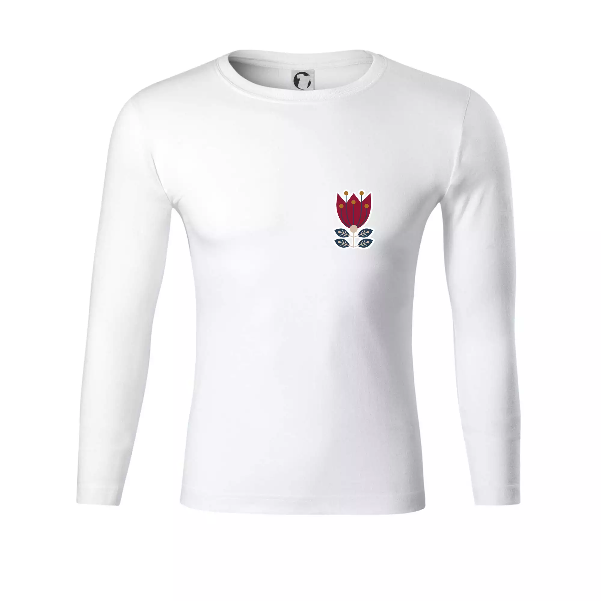 Folklor na prsu květina čtyřlistá