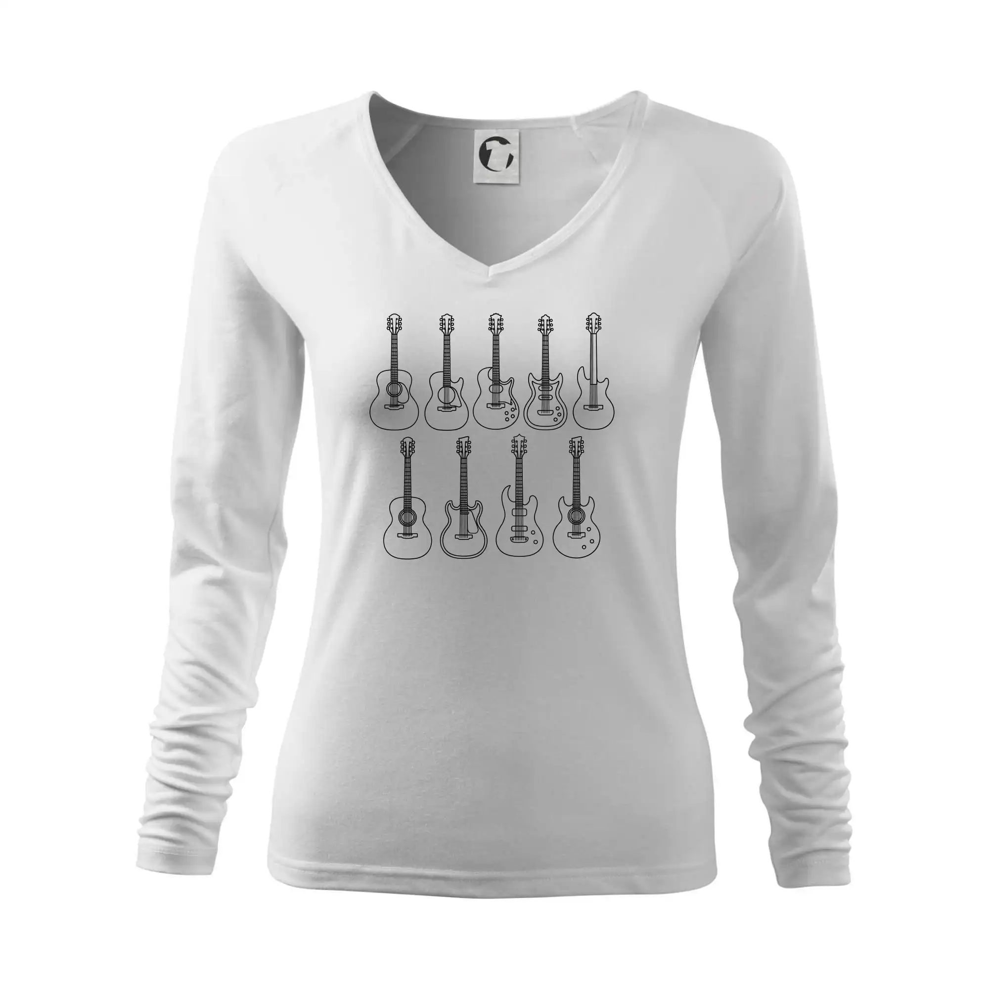 Typy kytar černé kresby