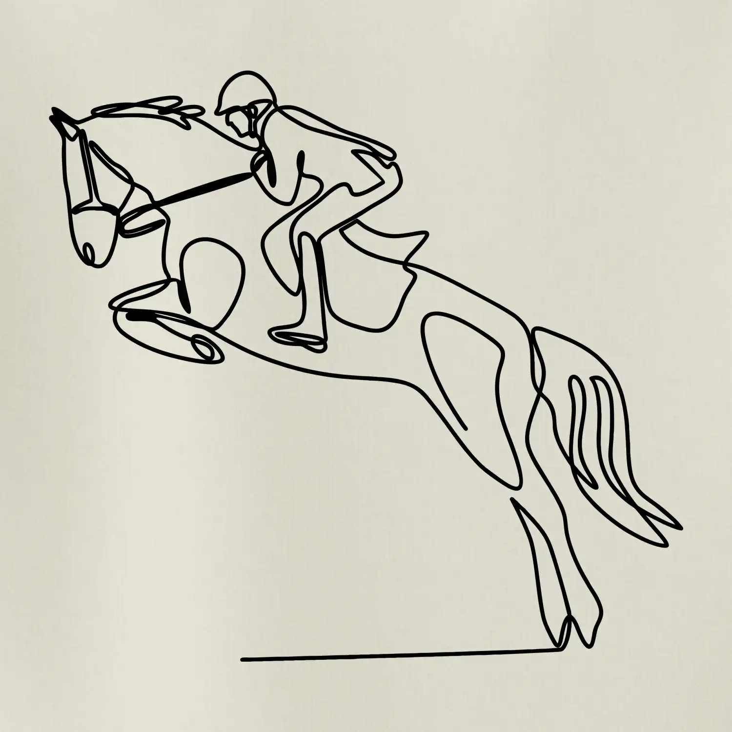 Jízda na koni jedním tahem