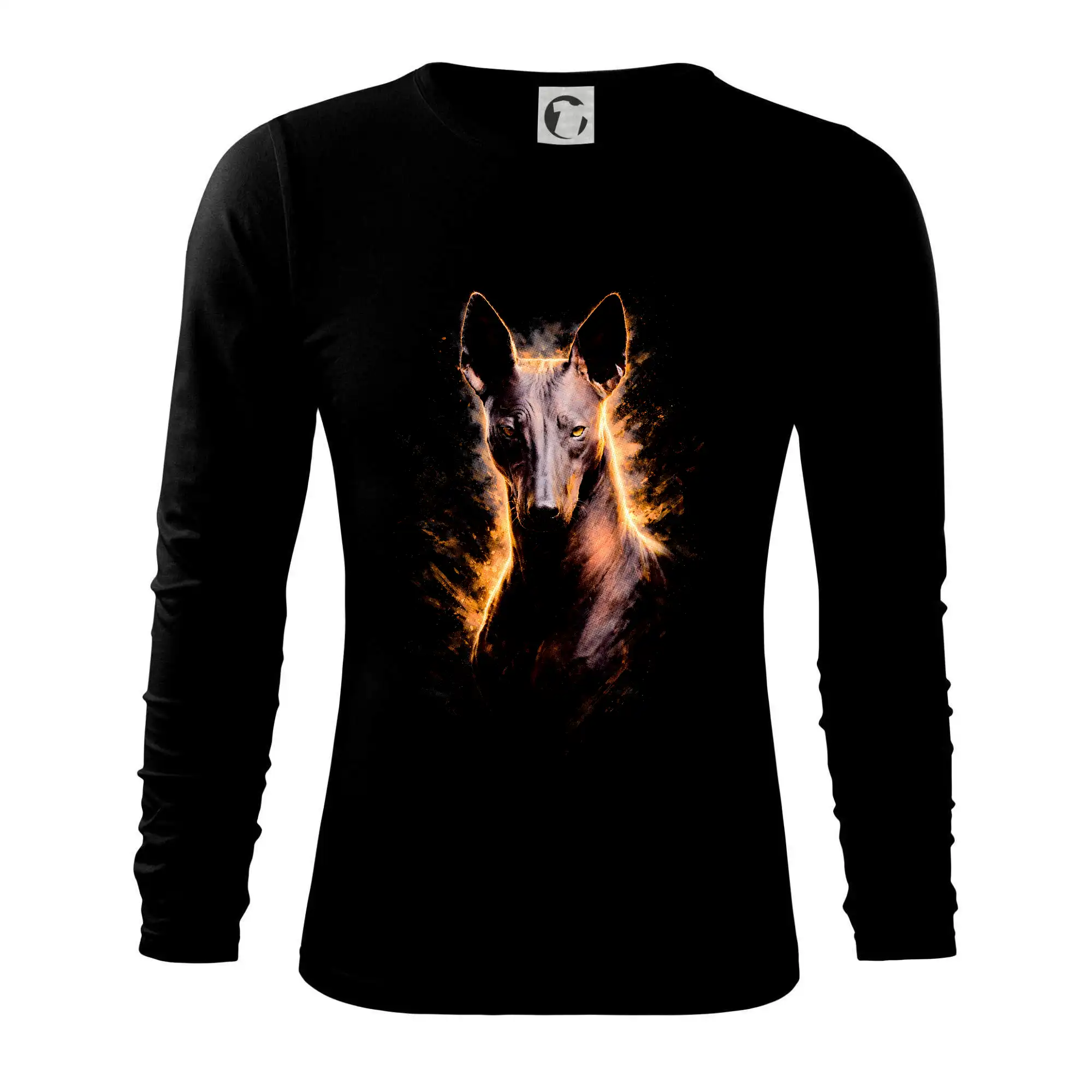 Ostatné psie plemená - Obrázok poltón Xoloitzcuintli mexický naháč - Tričko s dlhým rukávom FIT-T long sleeve