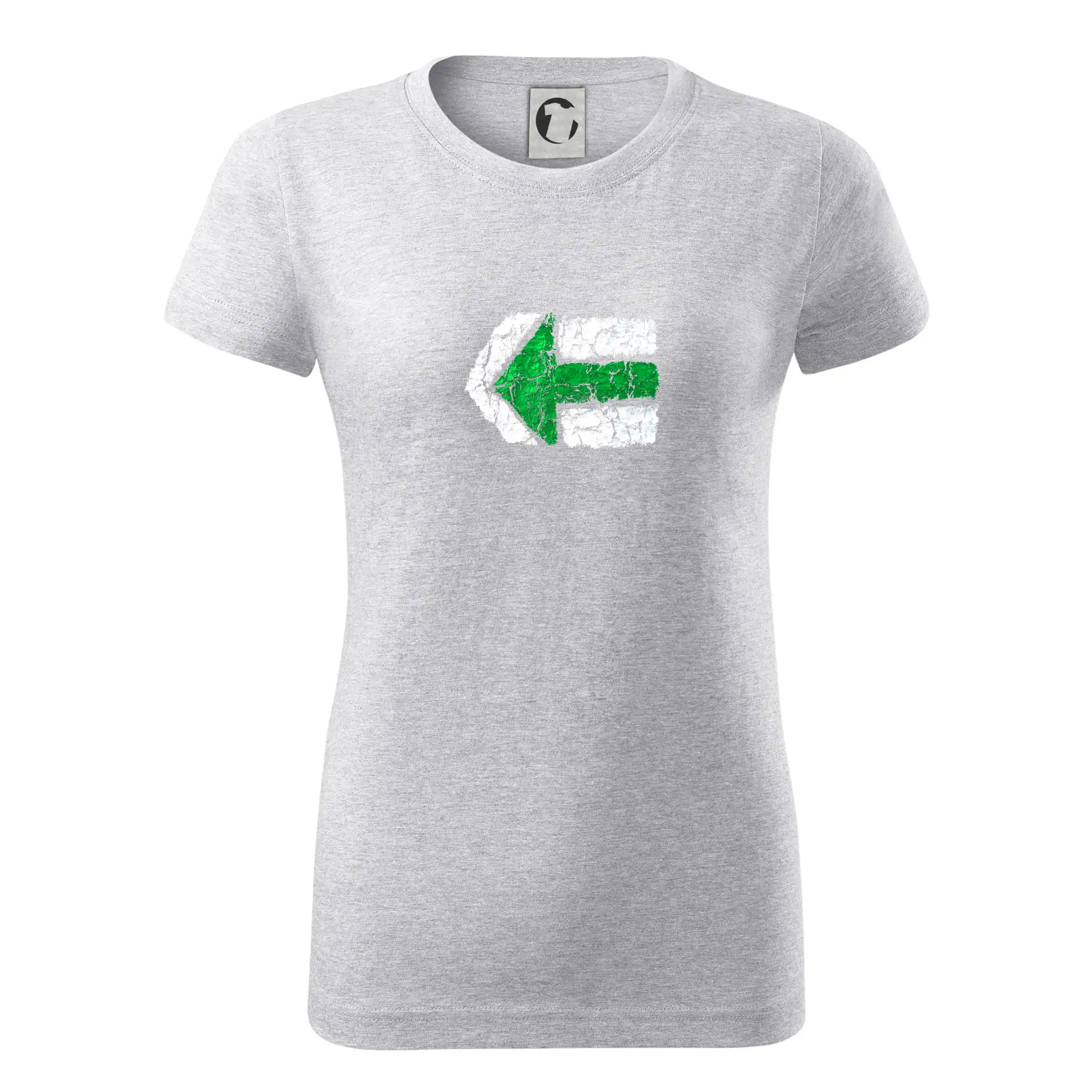 Trička na kempovanie - Párová turistická značka zelená - Dámske tričko basic - ľahko voľnejšie a dlhšie