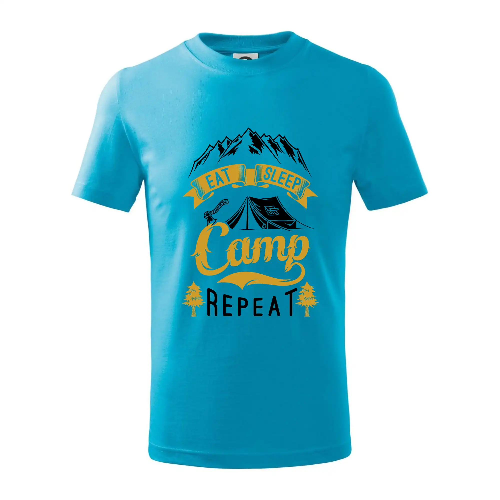 Trička na kempovanie - Eat Sleep Camp Repeat - Tričko detské bavlnené