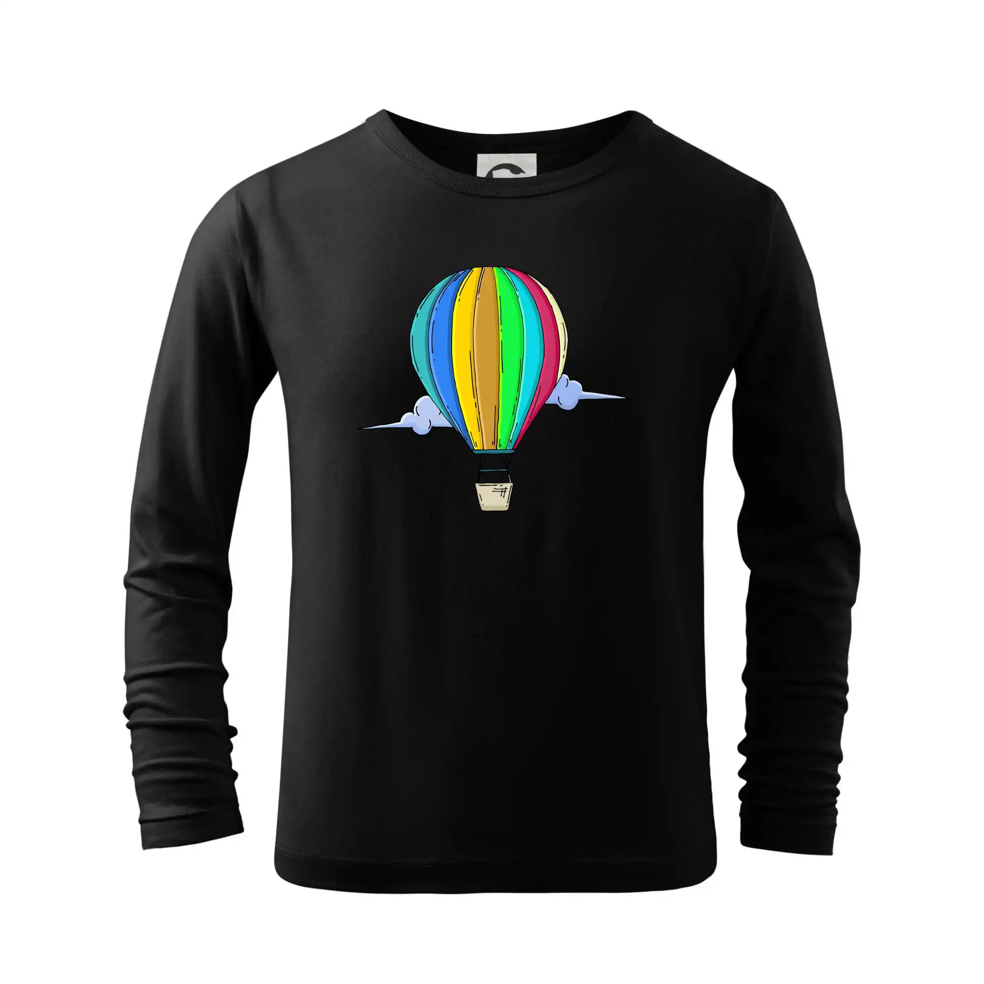 Grafické tričká - Teplovzdušný balón v oblakoch - Tričko detské Long Sleeve