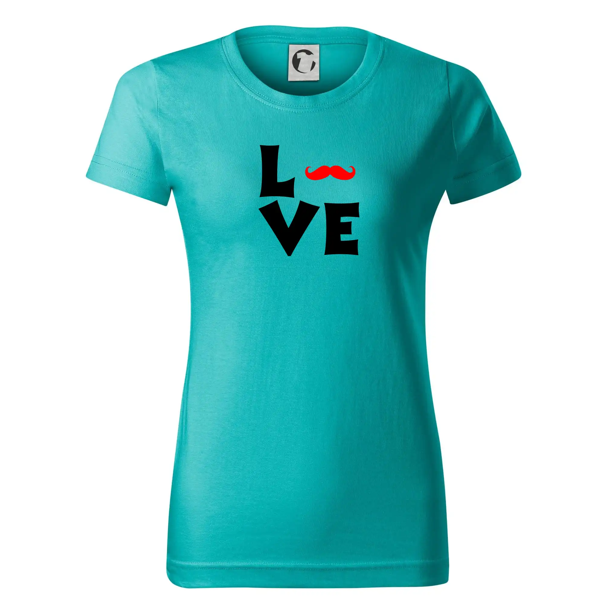 Tričká s fúzikmi - Love mustache - Dámske tričko basic - ľahko voľnejšie a dlhšie