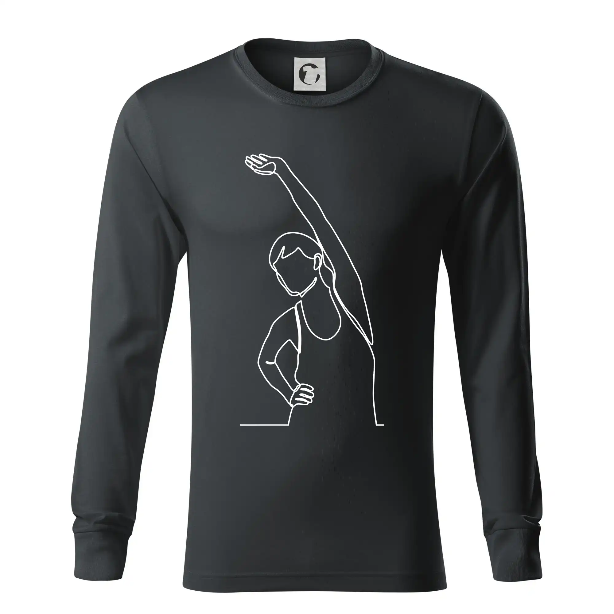 Protahující se žena jedním tahem