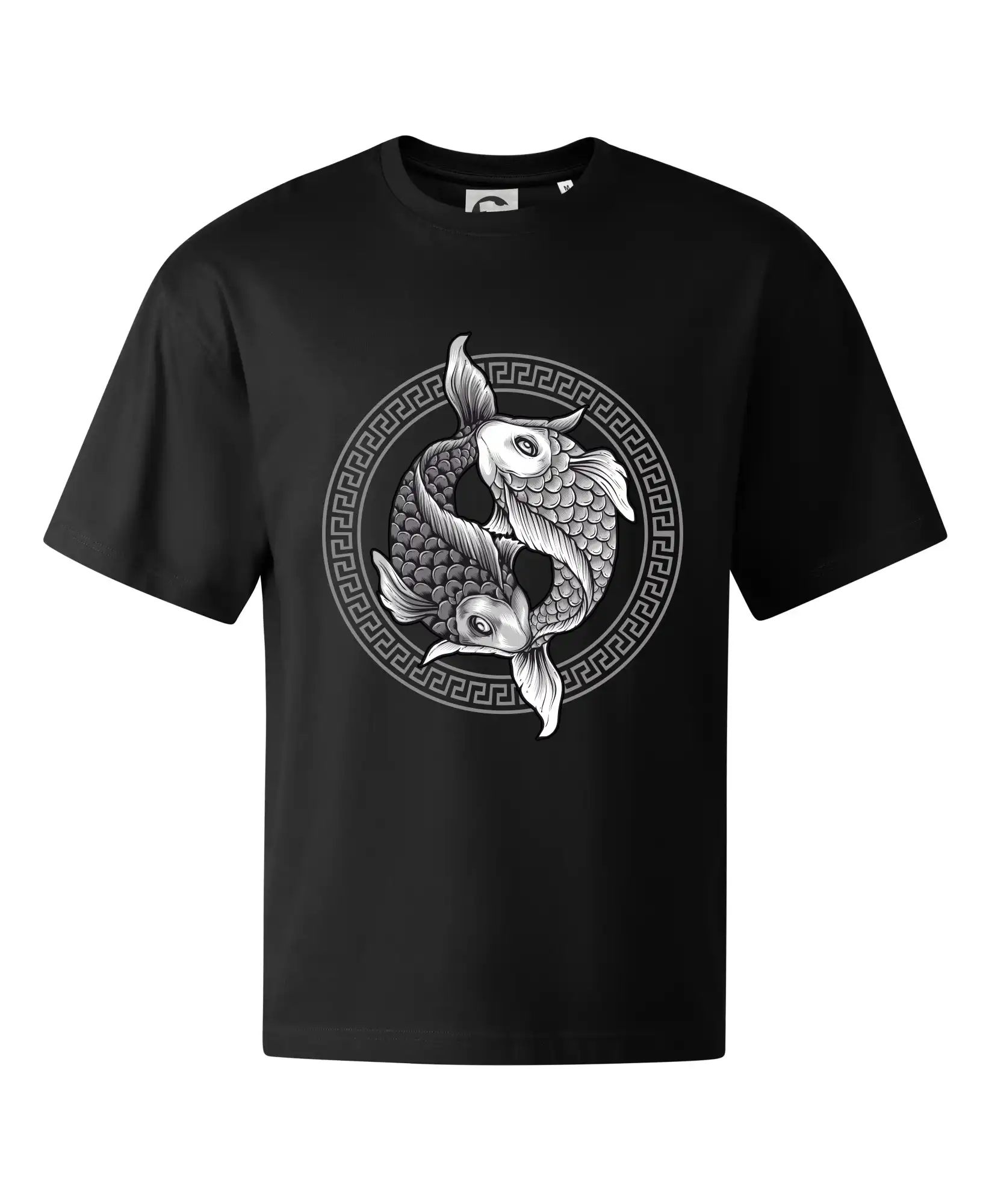 Tričká pre rybárov s potlačou - Yin & Yang ryby čiernobiele - Stage unisex - OVERSIZE